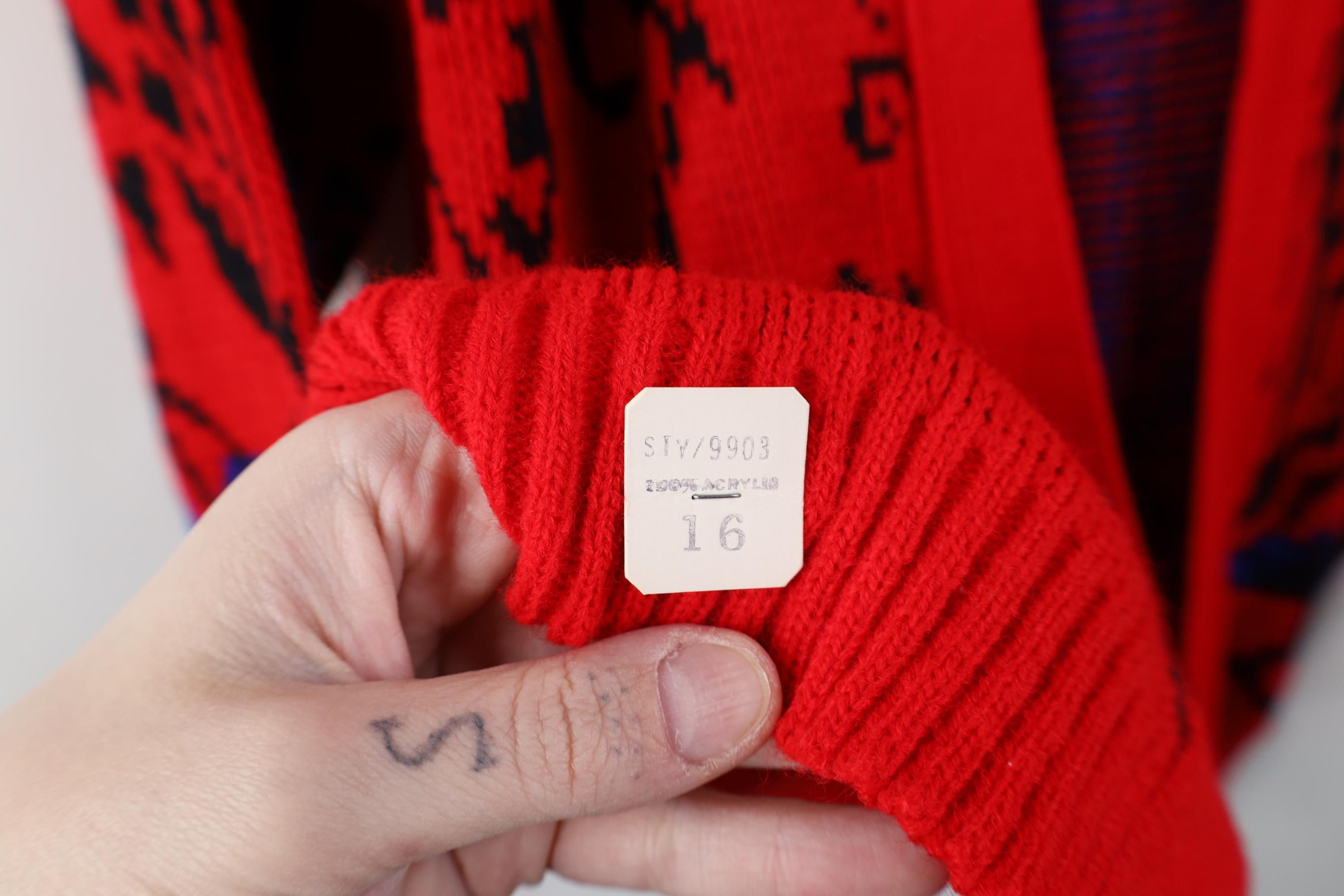Vintage Deadstock Vintage 90s Streetwear Front Cardigan Sweater USA Size XXL / US 16-18 / IT 52-54 - 6 Thumbnail