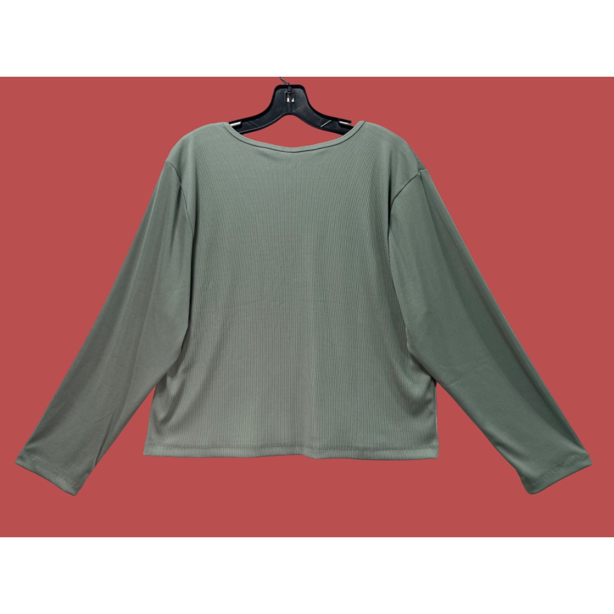 Other Rue + - Women's Long Sleeve Stretch Casual T-Shirt - Light G Size 4XL / US 24-26 - 2 Thumbnail