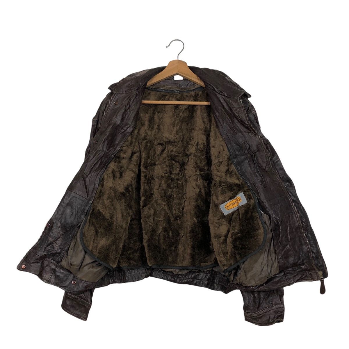 Japanese Brand 📌Vintage Leather Jacket Intermezzo Blanket Issey Miyake Size US L / EU 52-54 / 3 - 14 Thumbnail
