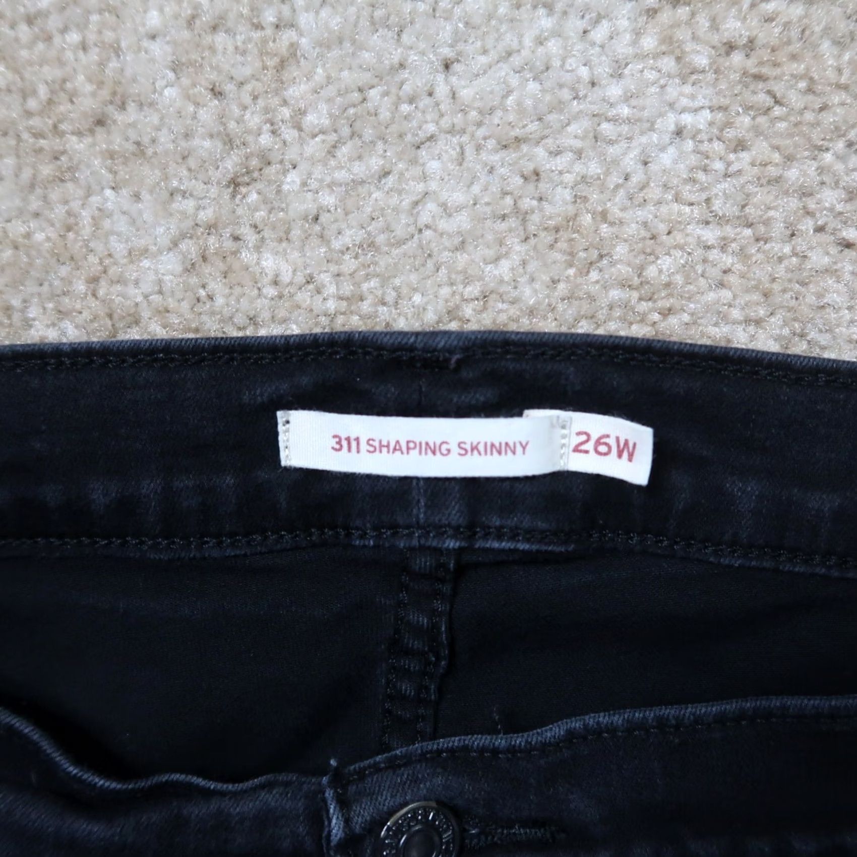 Levi's Levi's 311 Shaping Skinny Jeans Womens 26W Black Stretch Denim Size 26" / US 2 / IT 38 - 3 Thumbnail