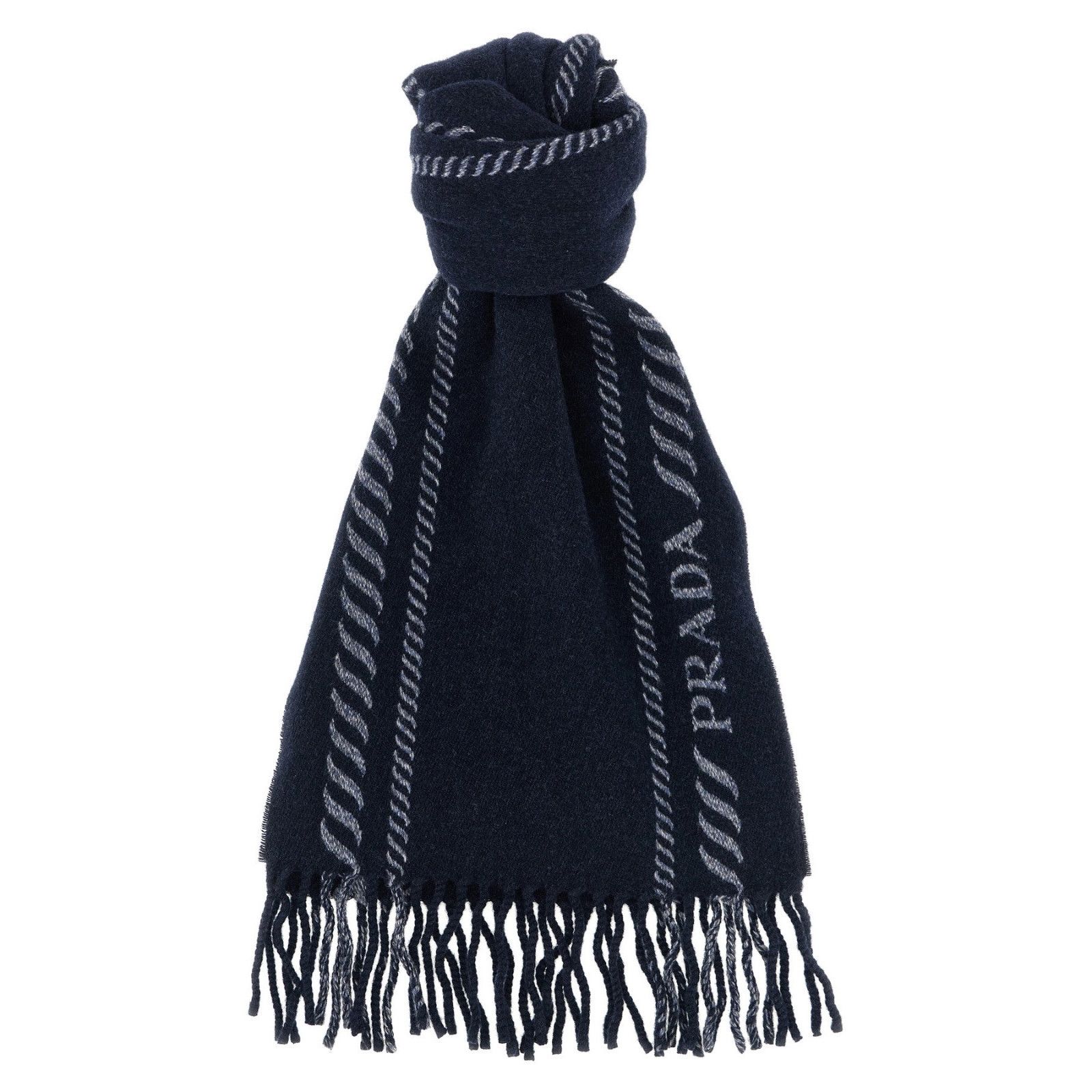 Prada PRADA Blue Wool/Cashmere Scarf New & Authentic Size ONE SIZE - 1 Thumbnail