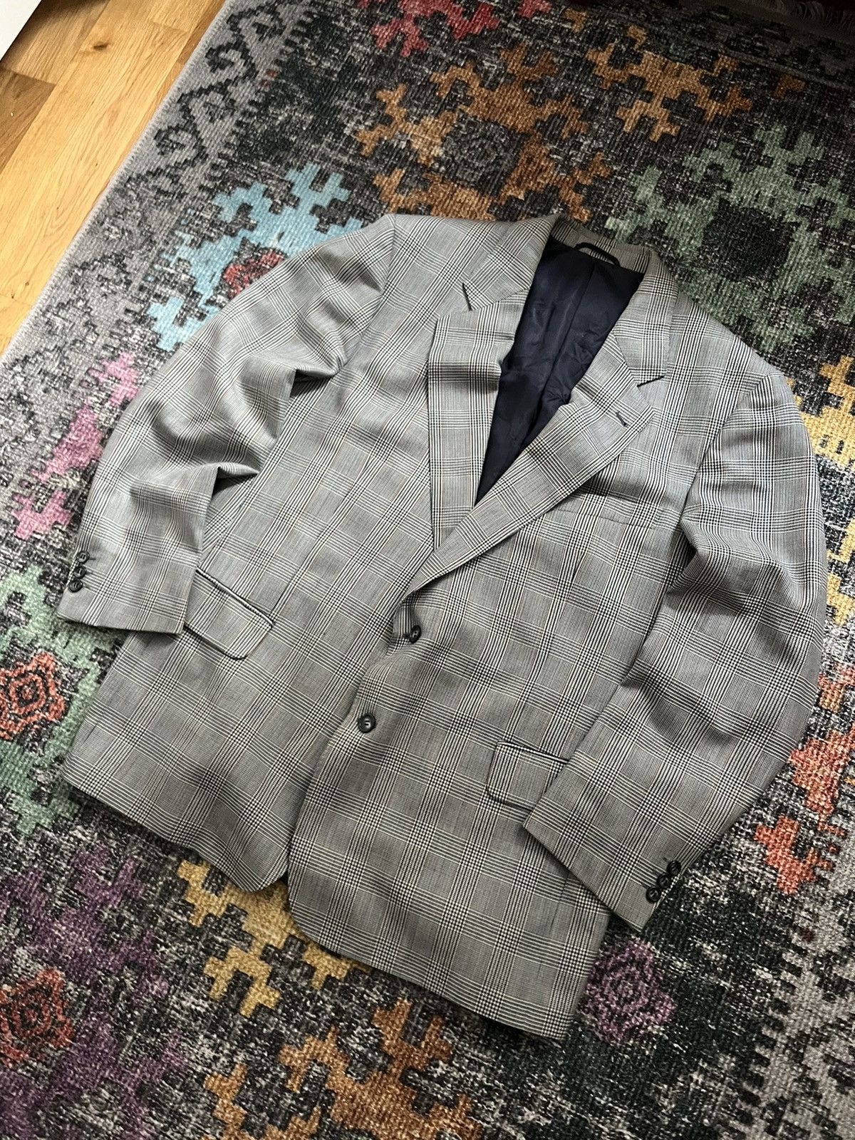 Burberry × Vintage ‼️VINTAGE BURBERRY 100%WOOL/VISCOSE ARCHIVAL BLAZER‼️ Size 46R - 4 Thumbnail