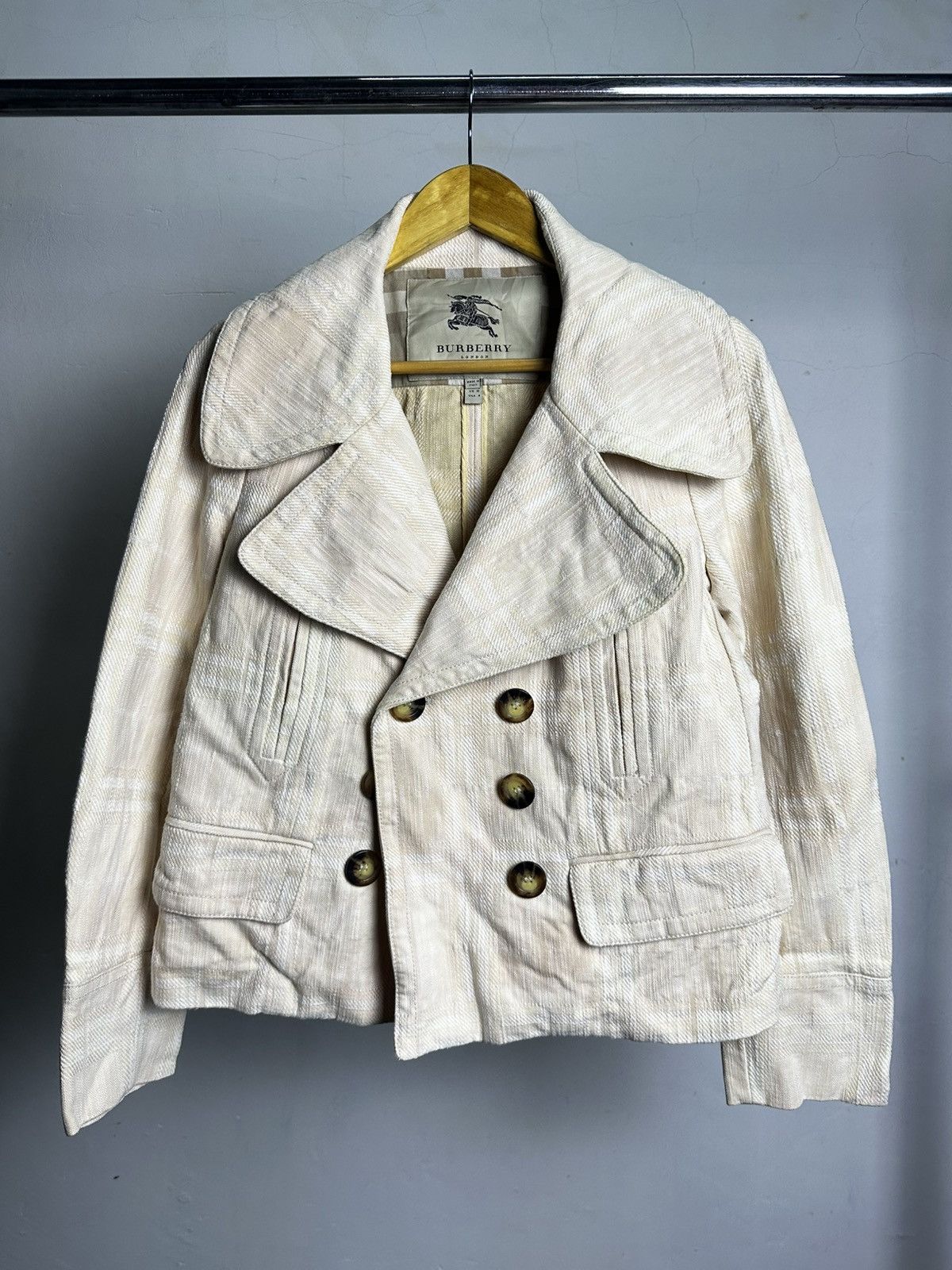 Burberry Burberry Nova Check Double Breasted Jacket Size US M / EU 48-50 / 2 - 1 Thumbnail