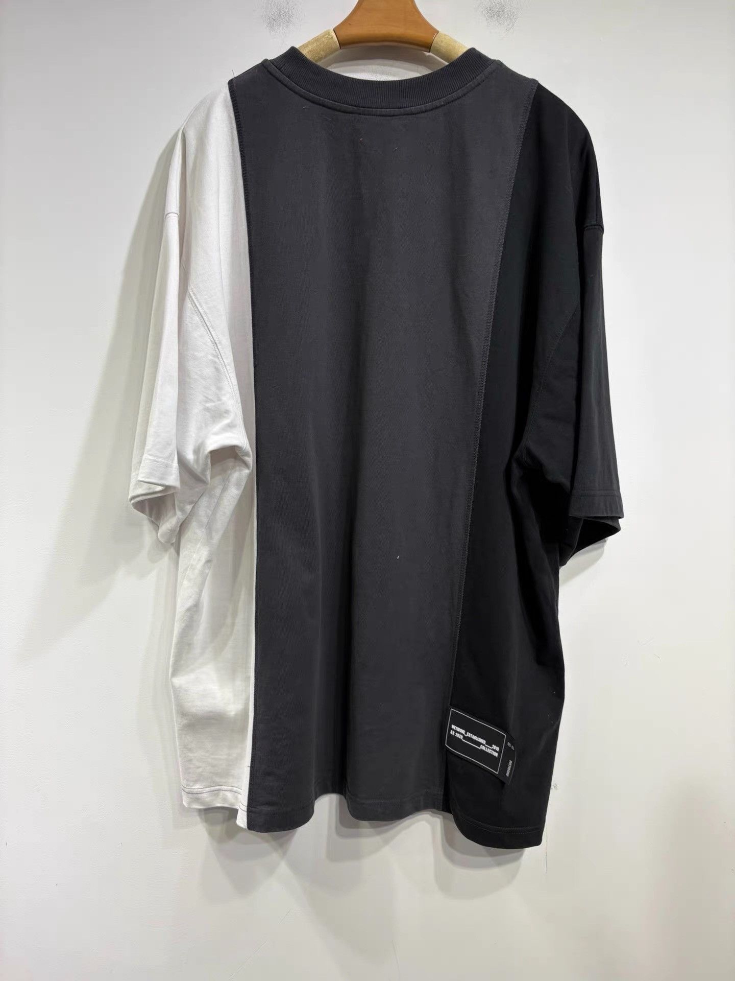 WE11DONE we11done Men's Three-color Spliced Short Sleeve T-shirt K29 Size US M / EU 48-50 / 2 - 2 Thumbnail