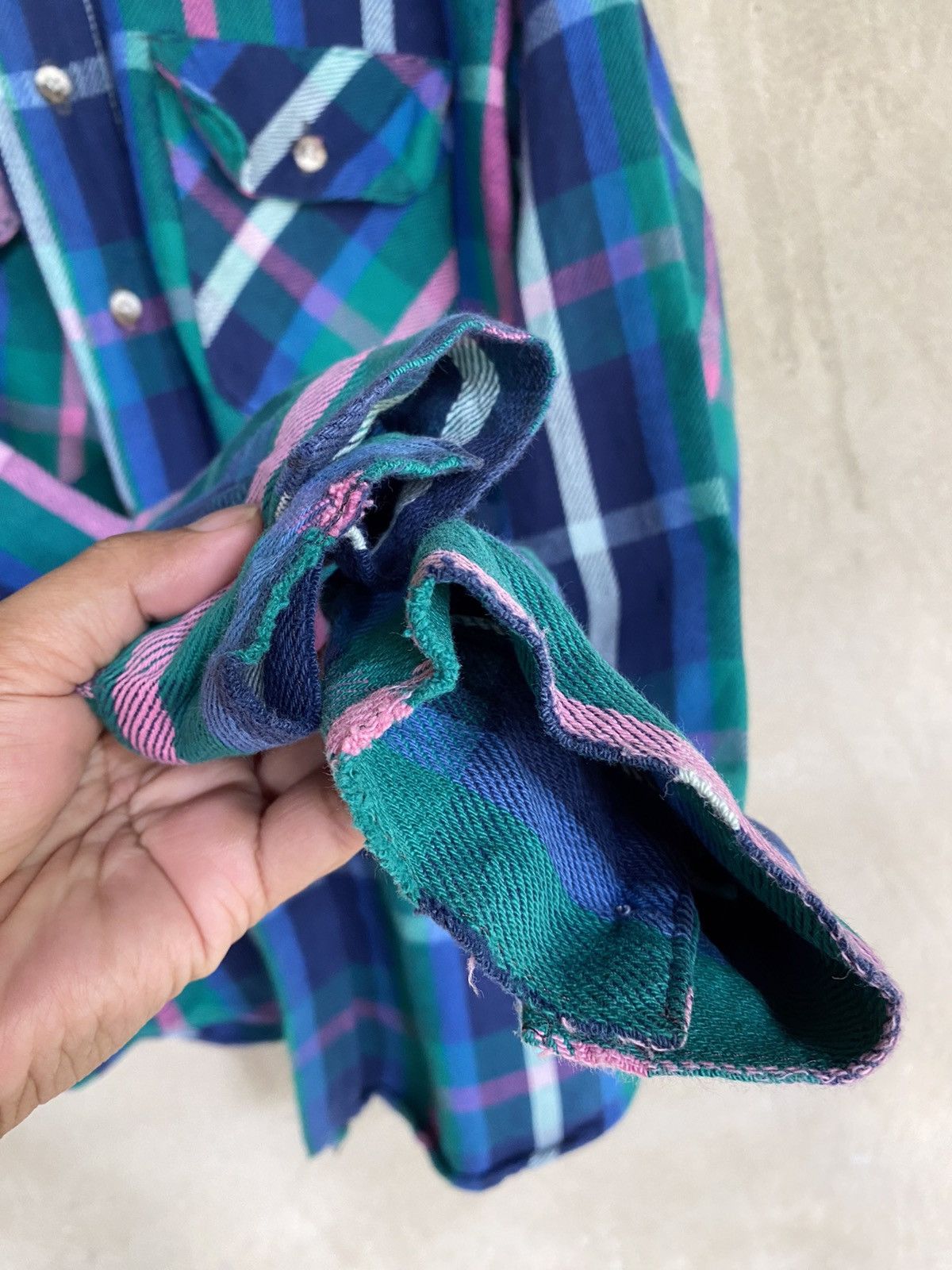 FiveBrother Five Brothers Multipocket Plaid Tartan Flannel Shirt Size US L / EU 52-54 / 3 - 6 Thumbnail