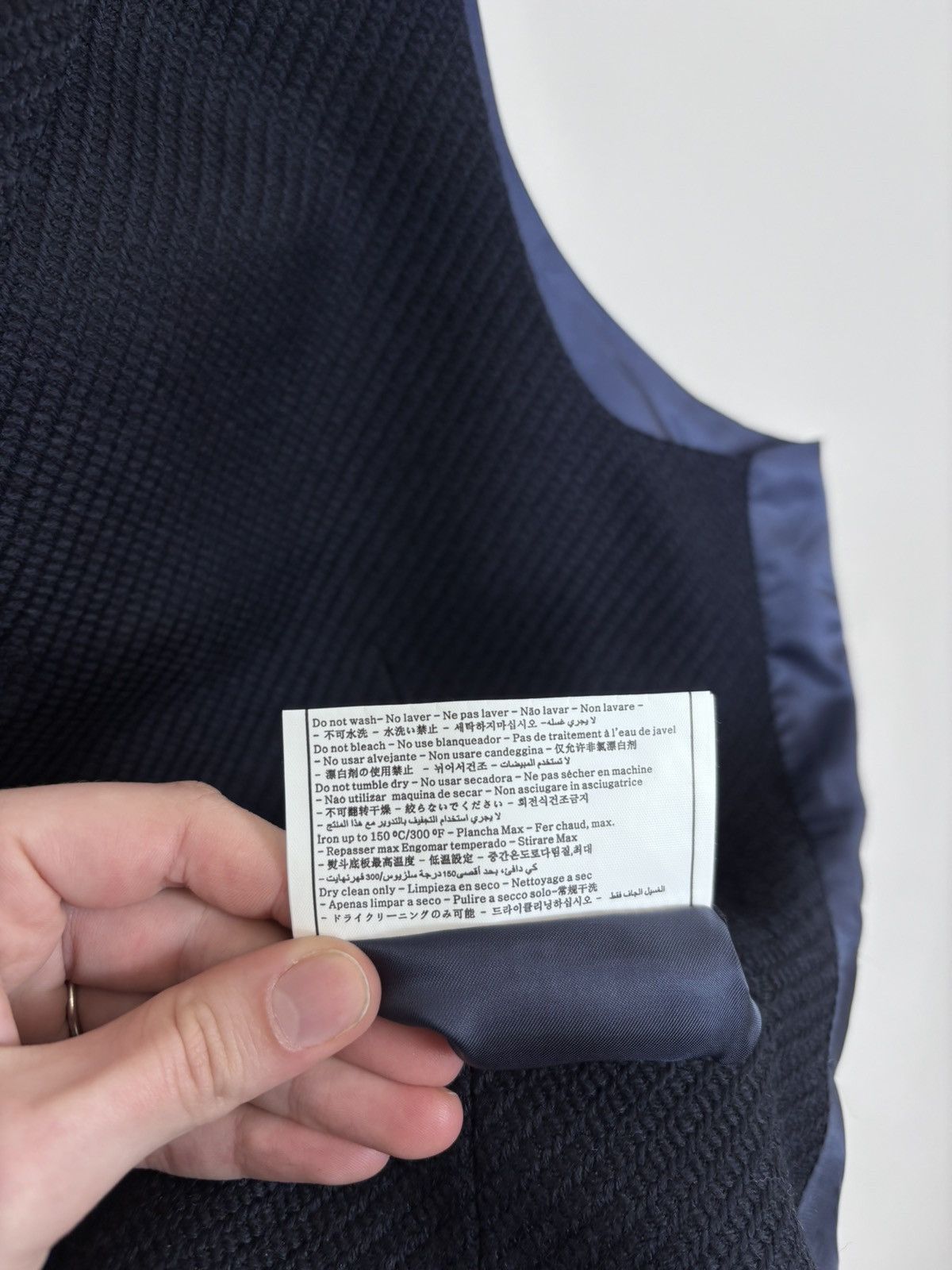 Suitsupply Suitsupply Capetown Men’s Navy Blue Wool Waistcoat Vest Size 38R - 12 Thumbnail