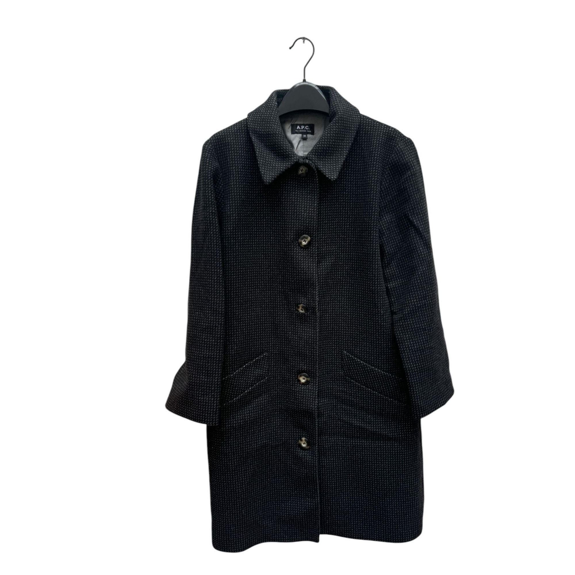 A.P.C. Dark Grey Wool Coat Size M / US 6-8 / IT 42-44 - 1 Thumbnail