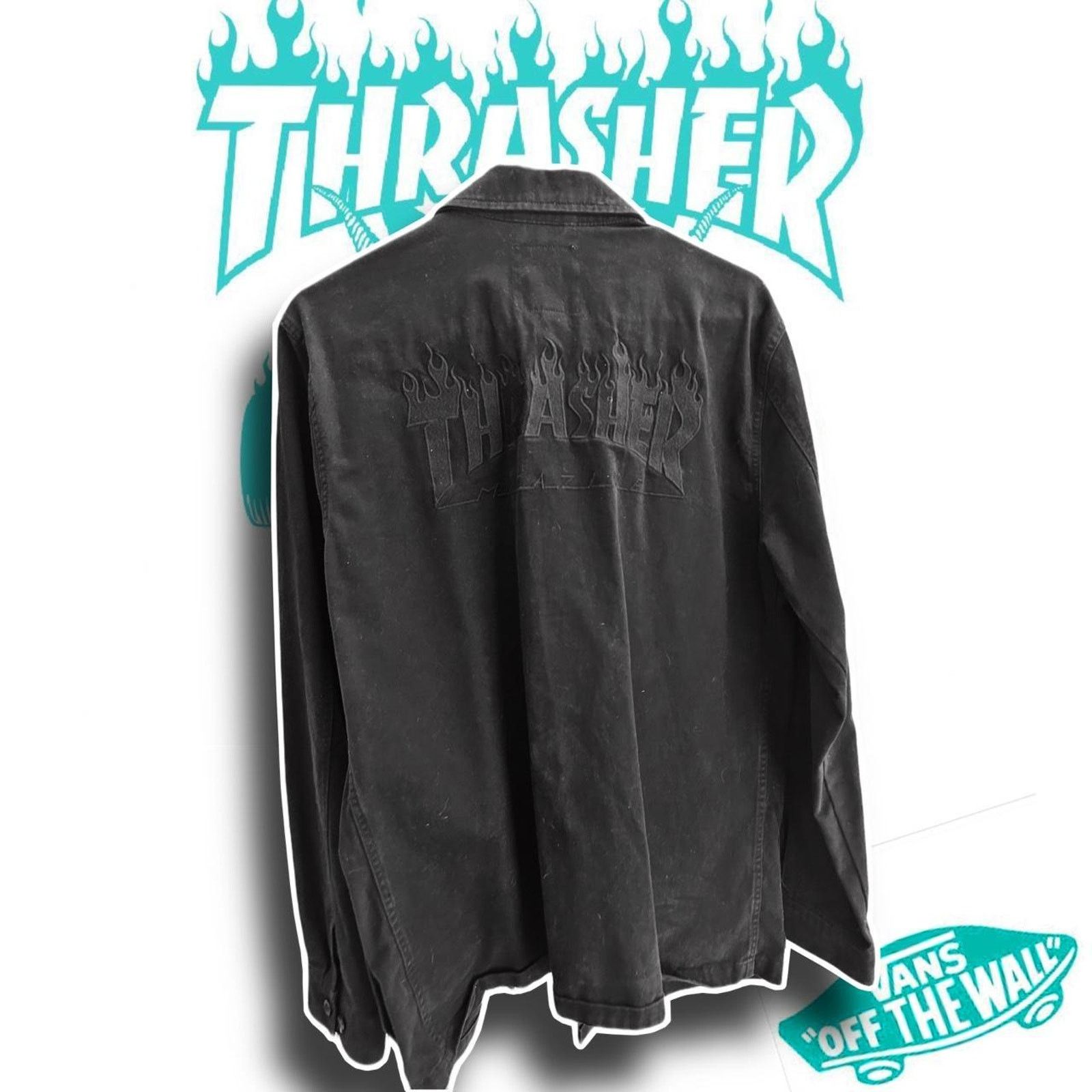 Thrasher Thrasher x vans black denim jacket Size US L / EU 52-54 / 3 - 1 Thumbnail