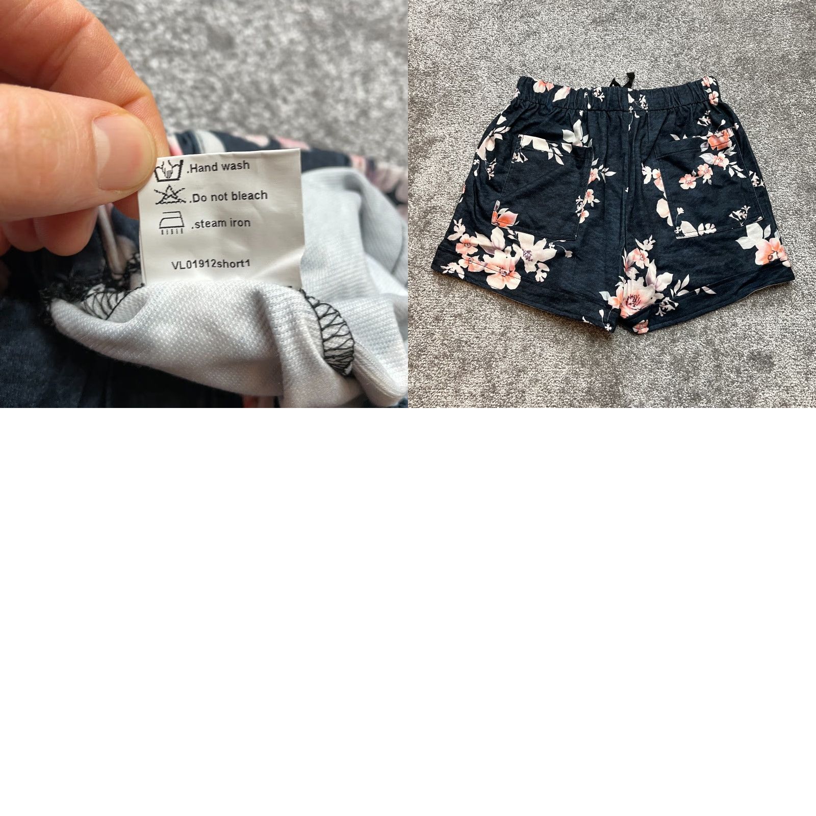 Vintage Merokeety Paperbag Shorts Womens Small Blue Floral Stretch Rayon Soft New NWT Size 28" / US 6 / IT 42 - 9 Thumbnail