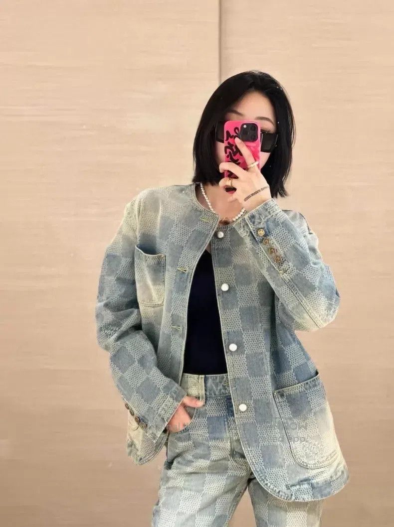 Louis Vuitton Louis Vuitton Fei Dong Series Blue Denim Jacket Size US M / EU 48-50 / 2 - 7 Thumbnail