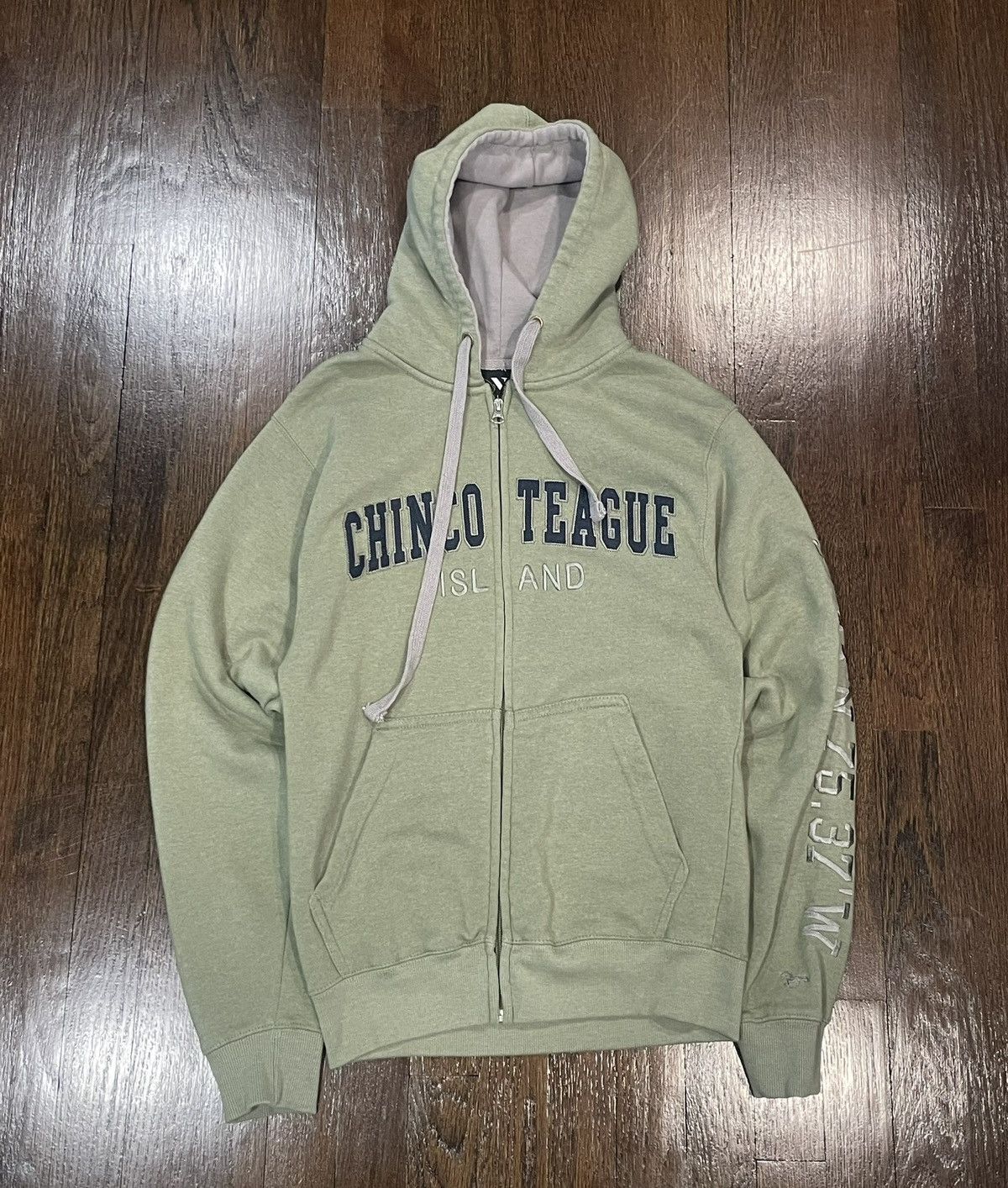 Vintage Green and grey Chino Teague zip up hoodie Size S / US 4 / IT 40 - 1 Thumbnail