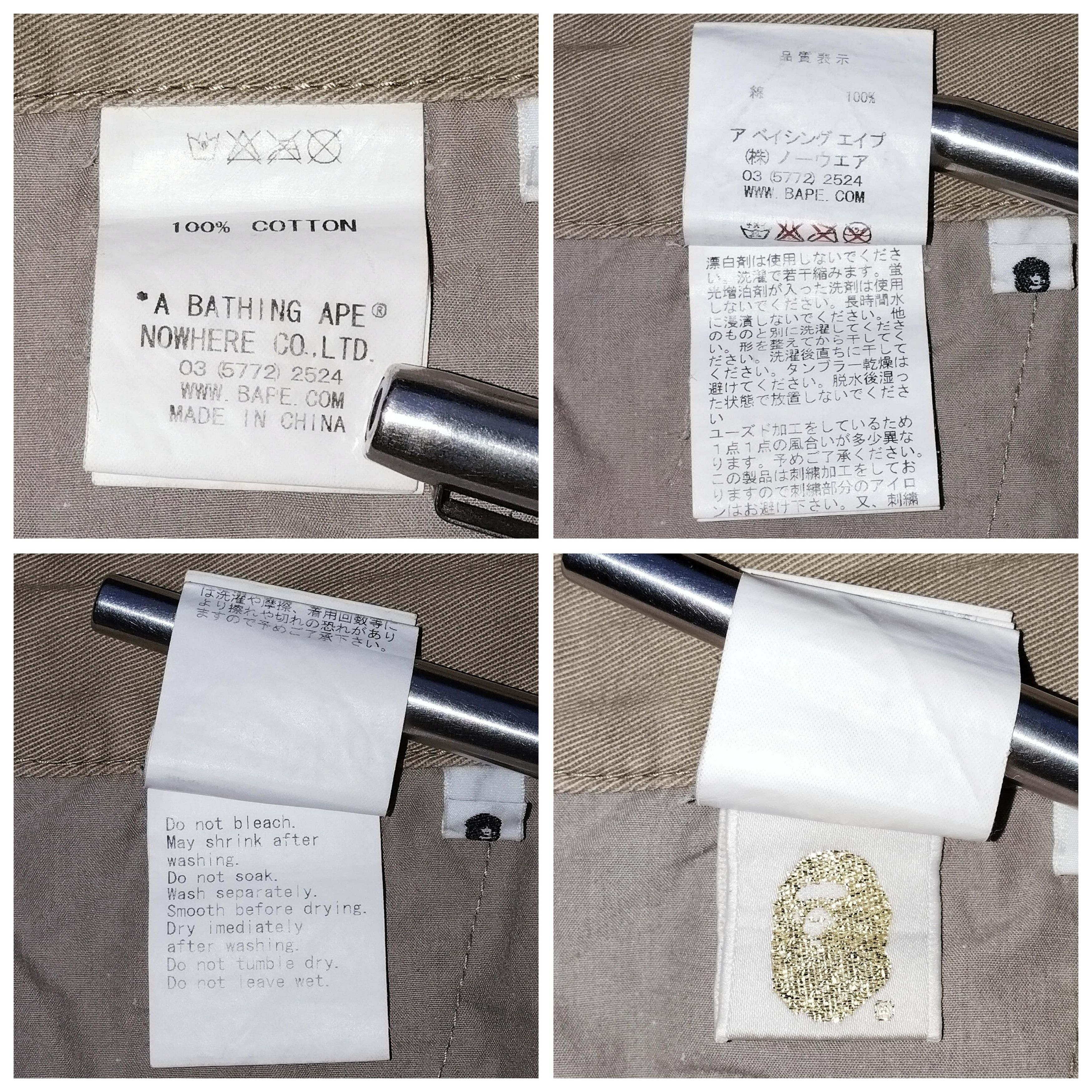 Bape 2012 Baby Milo Multi Embroidery Chino Shorts Size US 33 - 6 Thumbnail