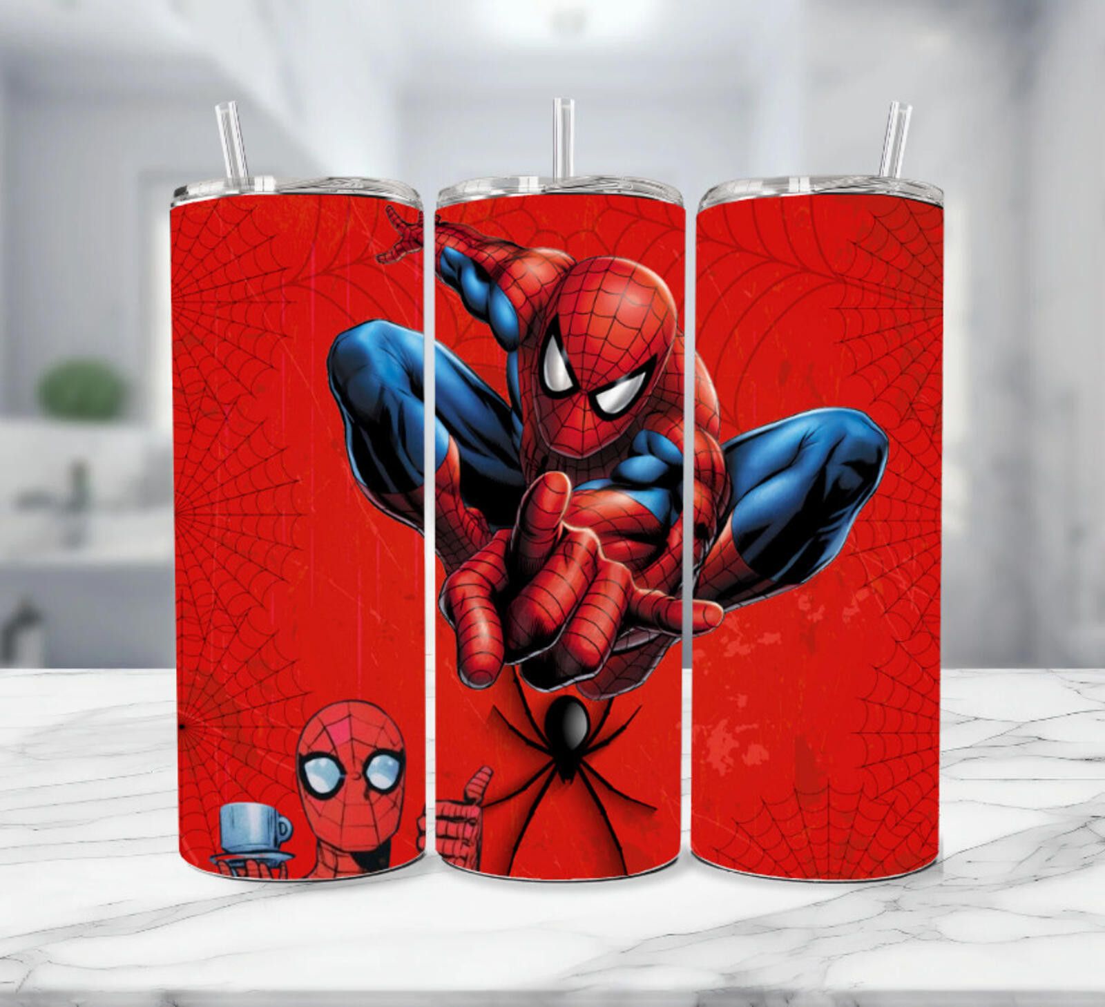 Other Spiderman Stainless Steel Red Tumbler 20 Oz- Web Throwing Size ONE SIZE - 1 Thumbnail