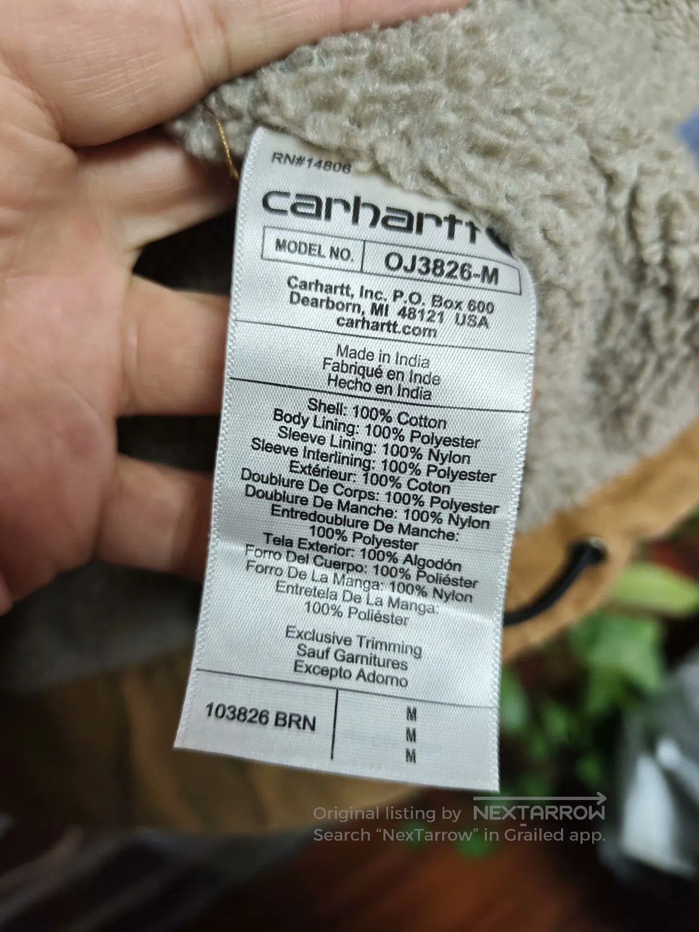 Carhartt Carhartt Sherpa Hooded Men's Jacket. Size US M / EU 48-50 / 2 - 5 Thumbnail