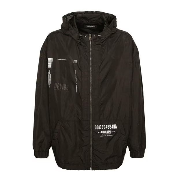 image of Dolce Gabbana O1G2R1Mq0324 Hooded Jackets In Nero & Black in Nero/Black, Men's (Size Small)