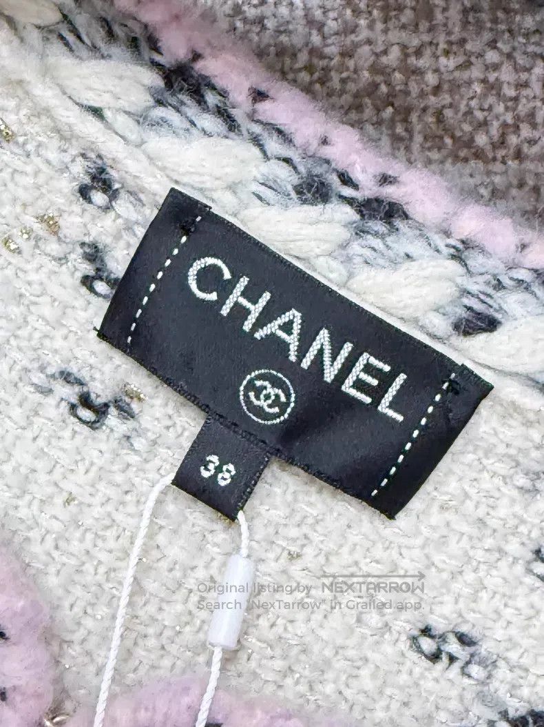 Chanel Chanel Black and white pink four-pocket cow long-sleeved k Size XS / US 0-2 / IT 36-38 - 5 Thumbnail