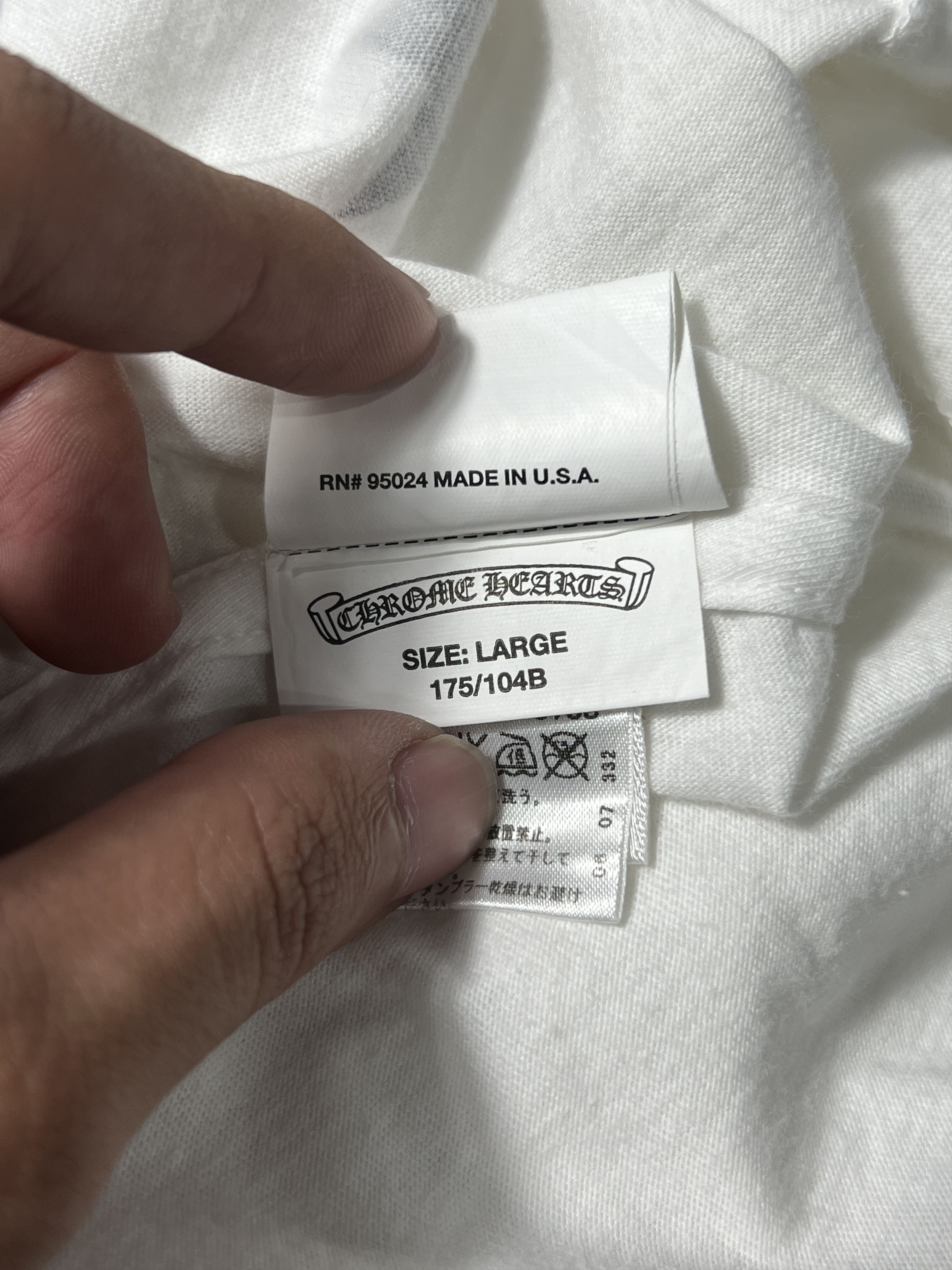 Chrome Hearts Chrome Hearts Skull Stripe Tee White Large USA Size US L / EU 52-54 / 3 - 5 Thumbnail
