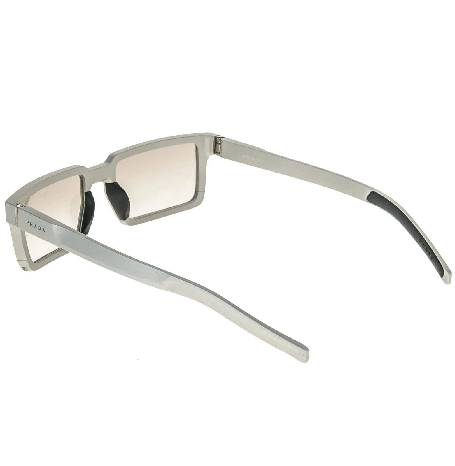 Prada PRADA 50S TECHNIQUE Rectangle Silver Sunglasses PR50SS Size ONE SIZE - 5 Thumbnail