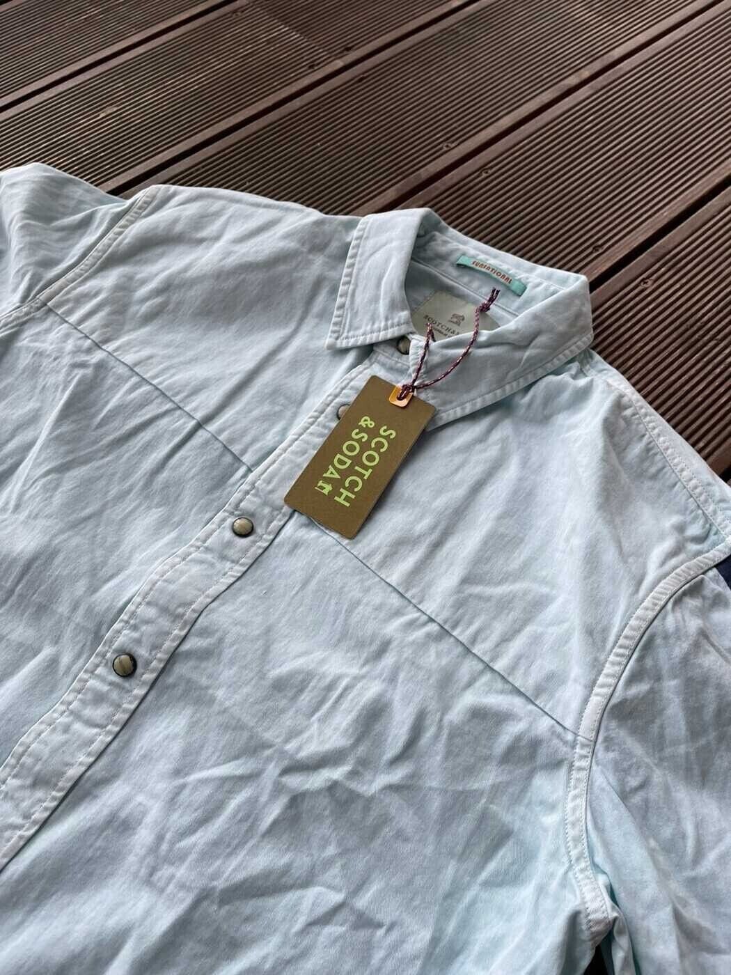 Scotch & Soda Scotch&Soda Blue Button Ups Shirt Sleeve Straps Size US M / EU 48-50 / 2 - 2 Thumbnail