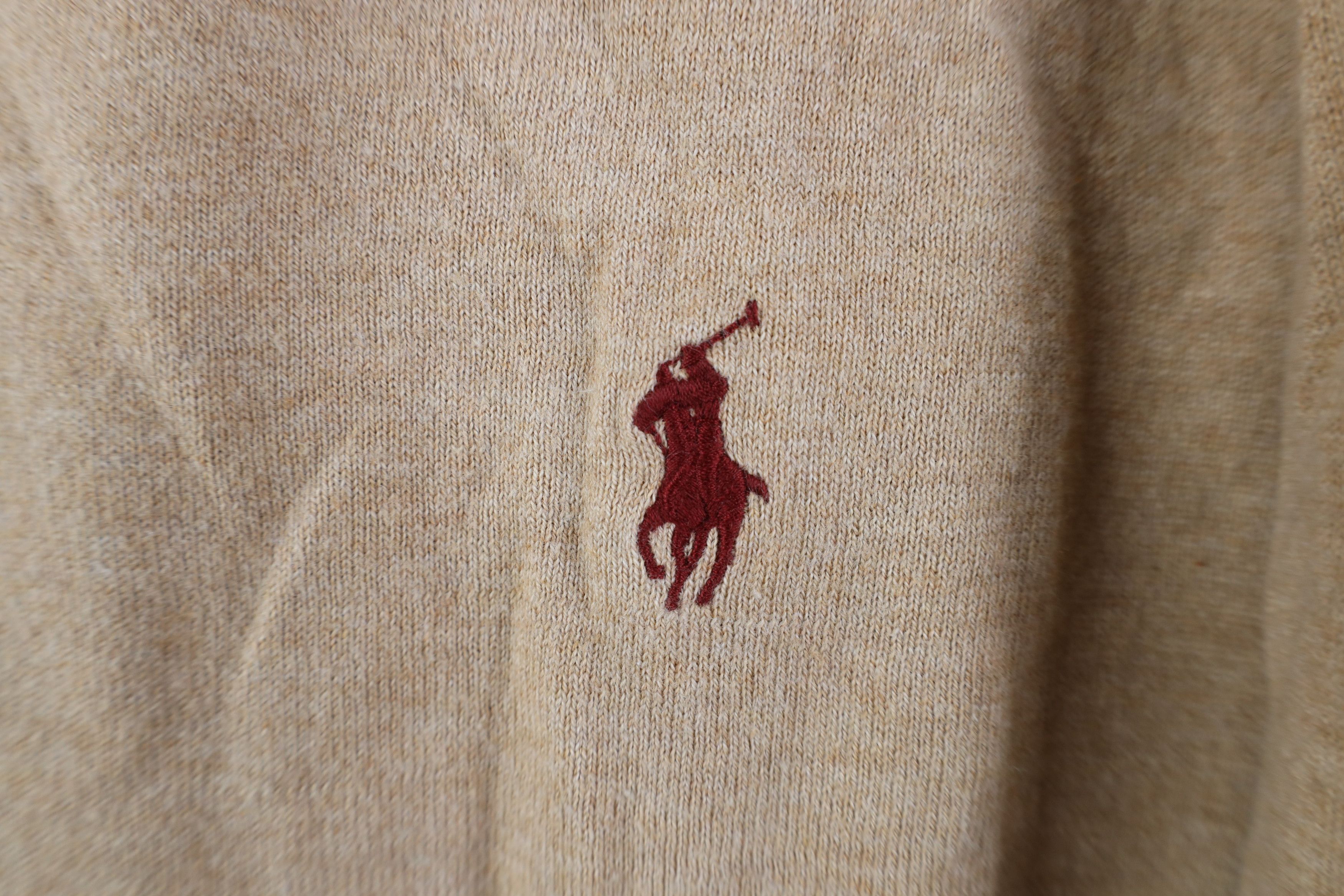 Ralph Lauren Vintage 90s Ralph Lauren Pima Cotton Knit Sweater Beige Size US M / EU 48-50 / 2 - 4 Thumbnail