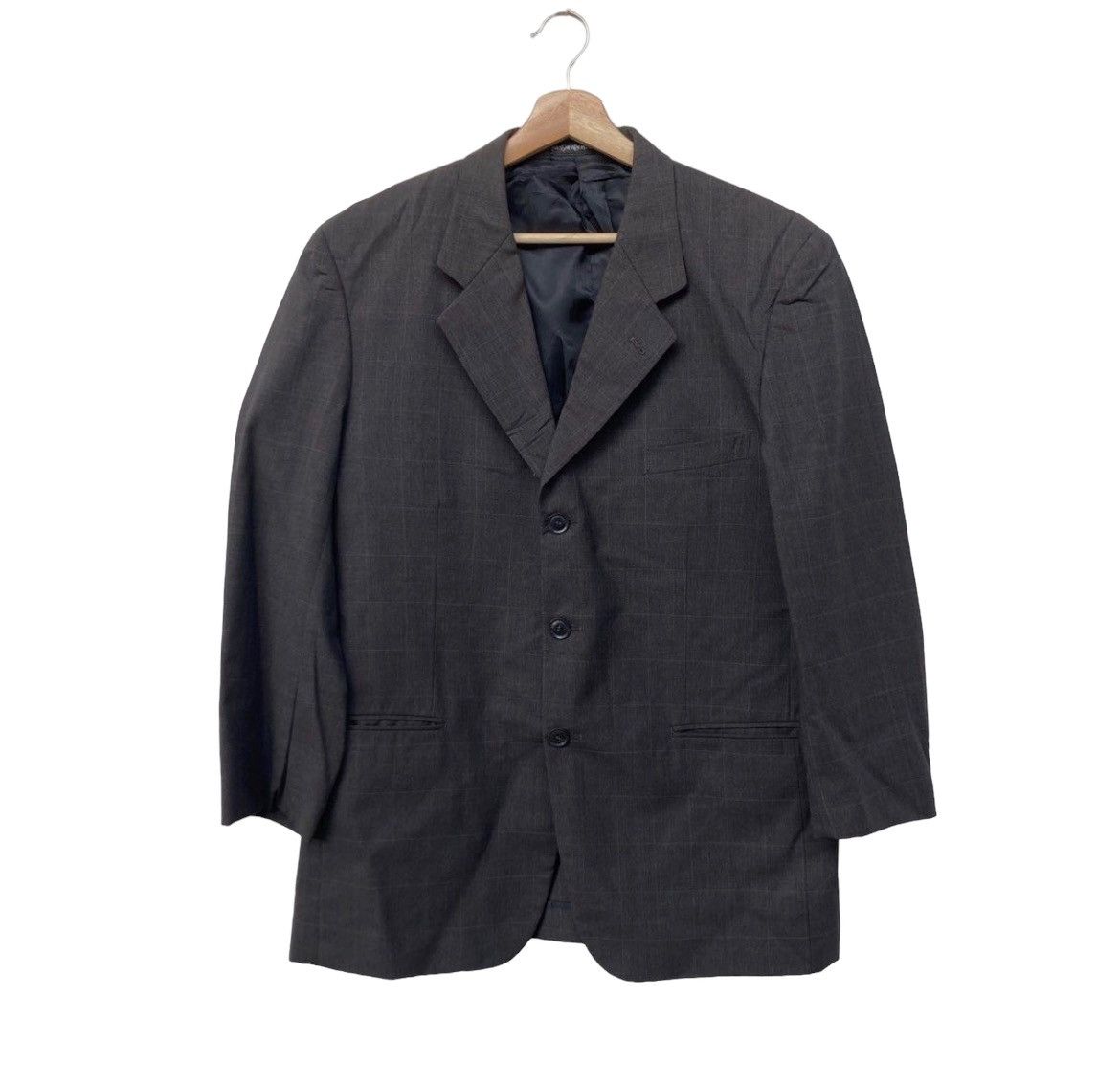 image of Vintage x YSL Pour Homme Yvessaintlaurent Coat Blazer Jacket Grey Button Up, Men's (Size Medium)