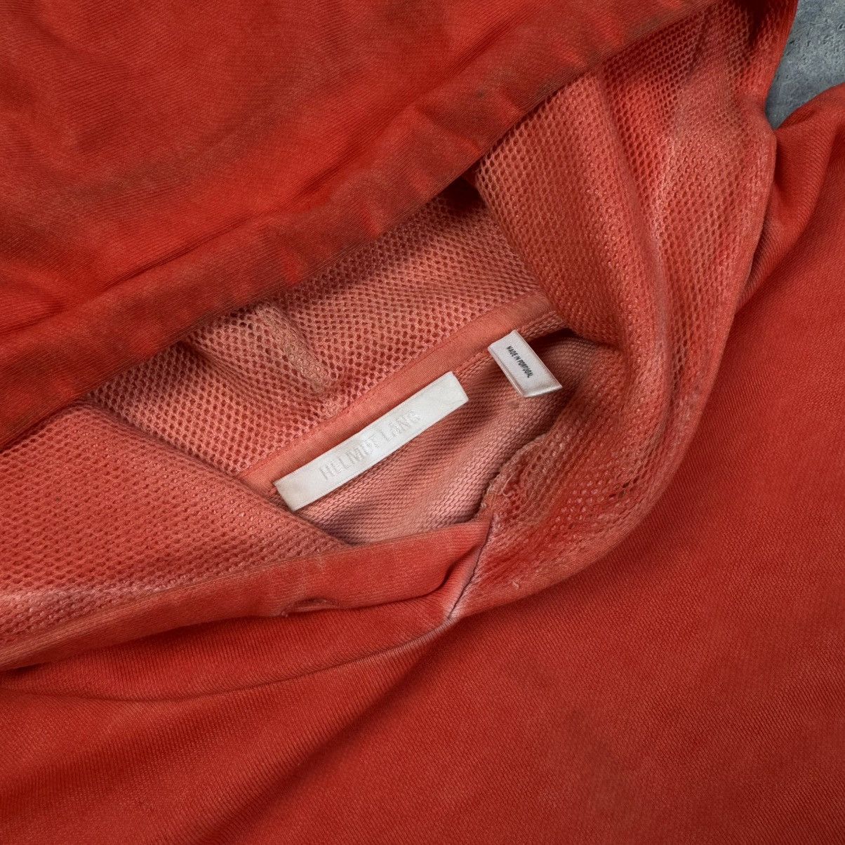 Helmut Lang HELMUT LANG FADED RED OVERSIZED EMBROIDERED LOGO HOODIE Sz M Size US M / EU 48-50 / 2 - 6 Thumbnail