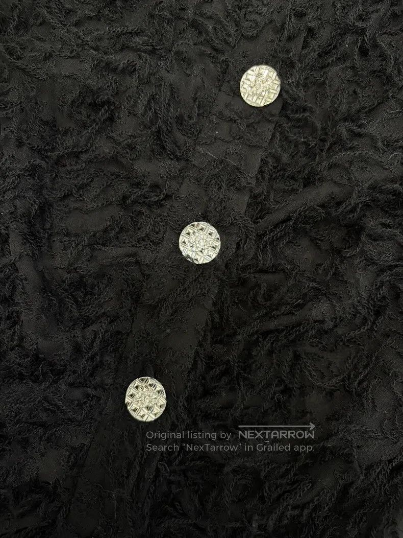 Chanel Chanel Black lace diamond button thin jacket Size XS / US 0-2 / IT 36-38 - 3 Thumbnail