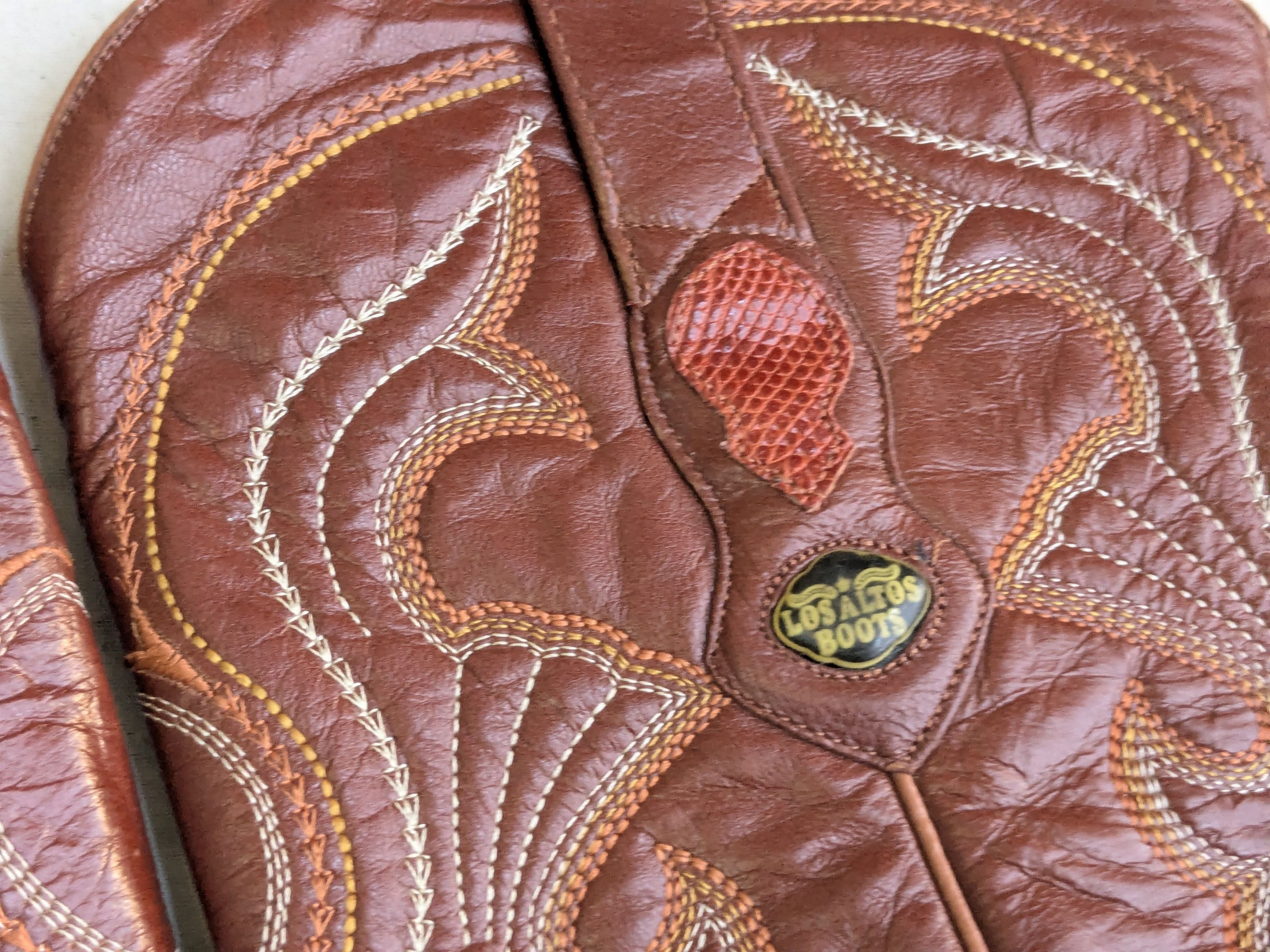 Genuine Leather Lizard Cowboy Boots Brown 11.5 EE Wide Mexico Botas Western Size US 11.5 / EU 44-45 - 4 Thumbnail