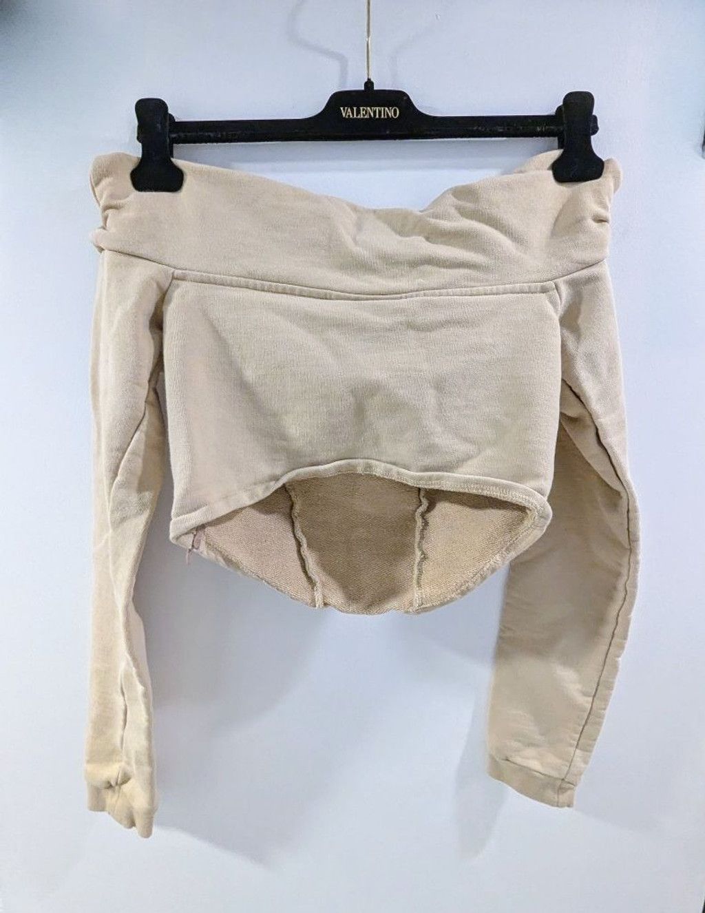 GCDS GCDS Beige Off-Shoulder Cowl Neck Crop Sweatshirt style Top Size M / US 6-8 / IT 42-44 - 5 Thumbnail