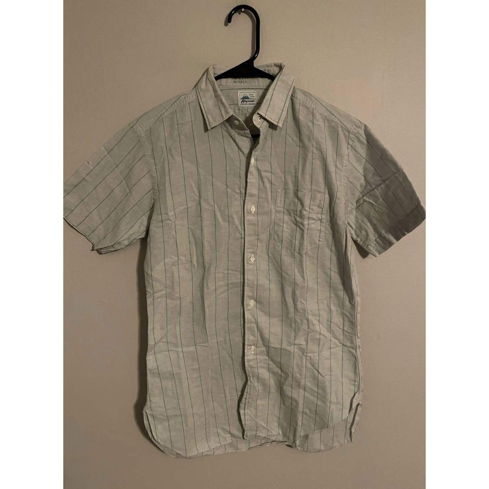 Vintage VINTAGE Hagoromo Japan Yokosuka Yokohama S/S Green Striped Shirt Men's S/M Size US S / EU 44-46 / 1 - 2 Thumbnail