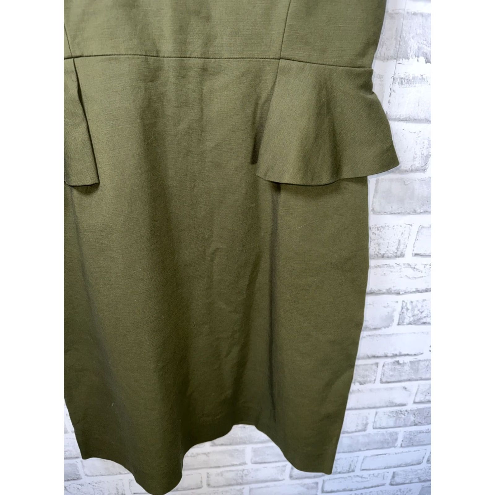Vintage Kate Spade NEW YORK Stretch Cotton Peplum Sheath Dress 10 Womens Size L / US 10 / IT 46 - 4 Thumbnail