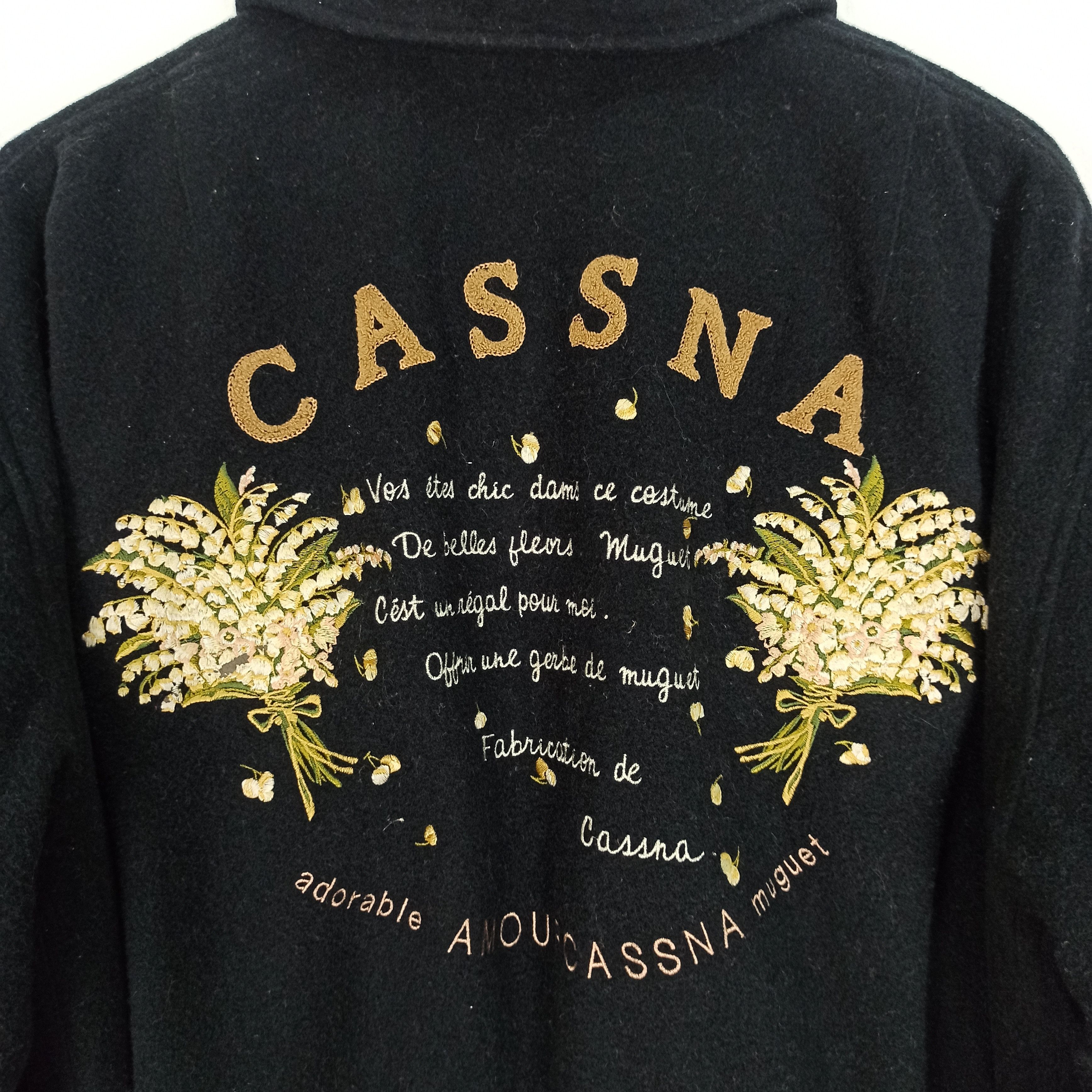 Japanese Brand Vintage Varsity Jacket Cassna Big Logo Made in Japan Size US M / EU 48-50 / 2 - 2 Thumbnail