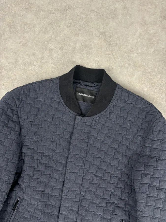 Emporio Armani SS2018 Emporio Armani Navy Nylon Quilted Bomber Jacket Size US M / EU 48-50 / 2 - 4 Thumbnail