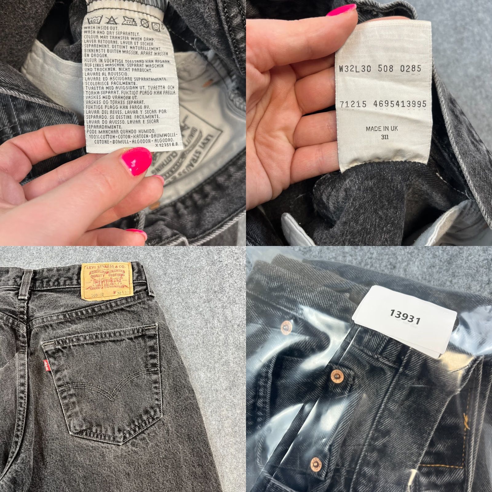 Levi's Levi's Jeans Regular Straight 28 30 Grey 80s Vintage UK Made 508 Mens 5-Pocket Denim Cotton Set Indoor Leg 30in Size US 28 / EU 44 - 8 Thumbnail
