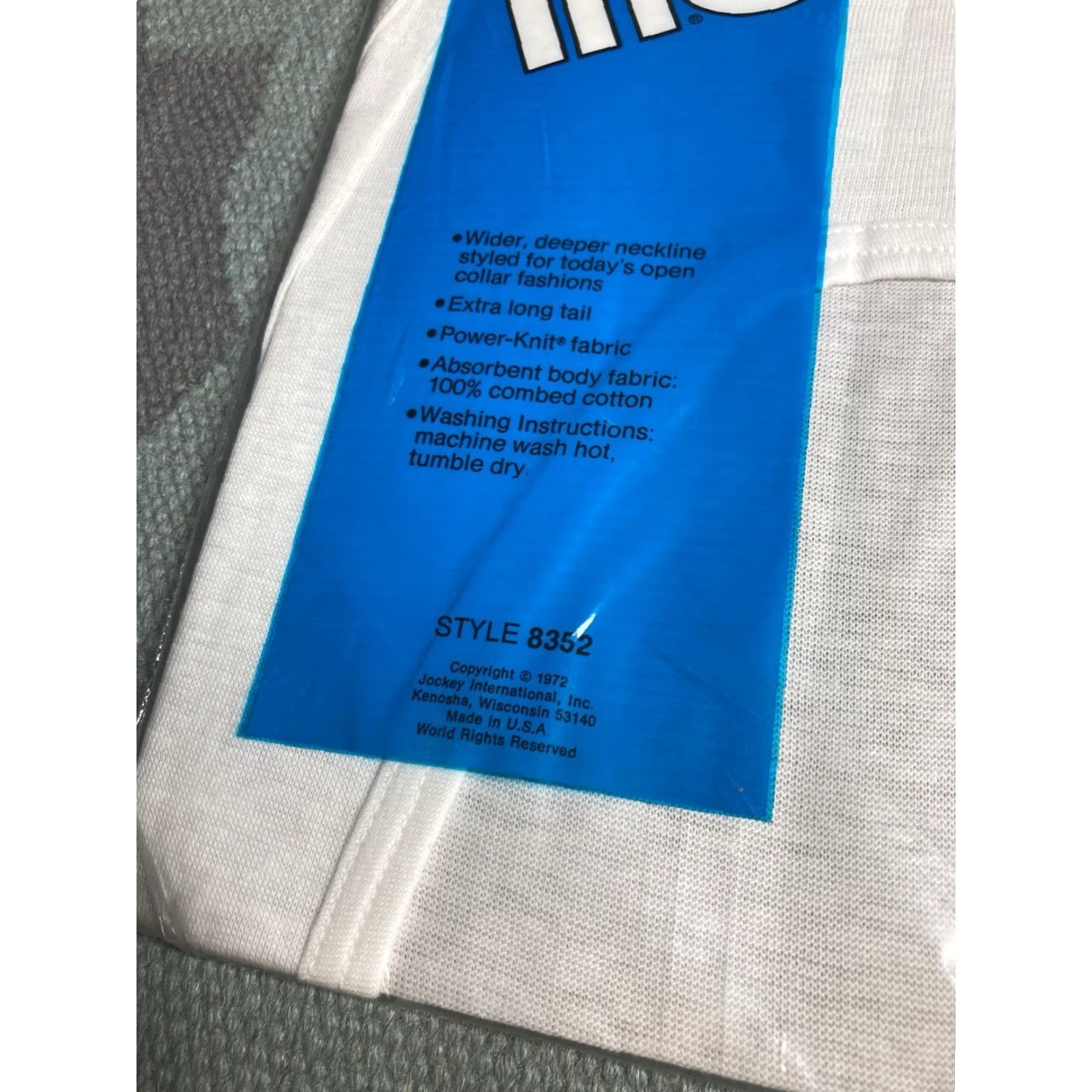 Jockey VINTAGE 70s Jockey T-Shirt White M Deadstock Scoop Neck Men Medium Blank Sealed Size US M / EU 48-50 / 2 - 5 Thumbnail