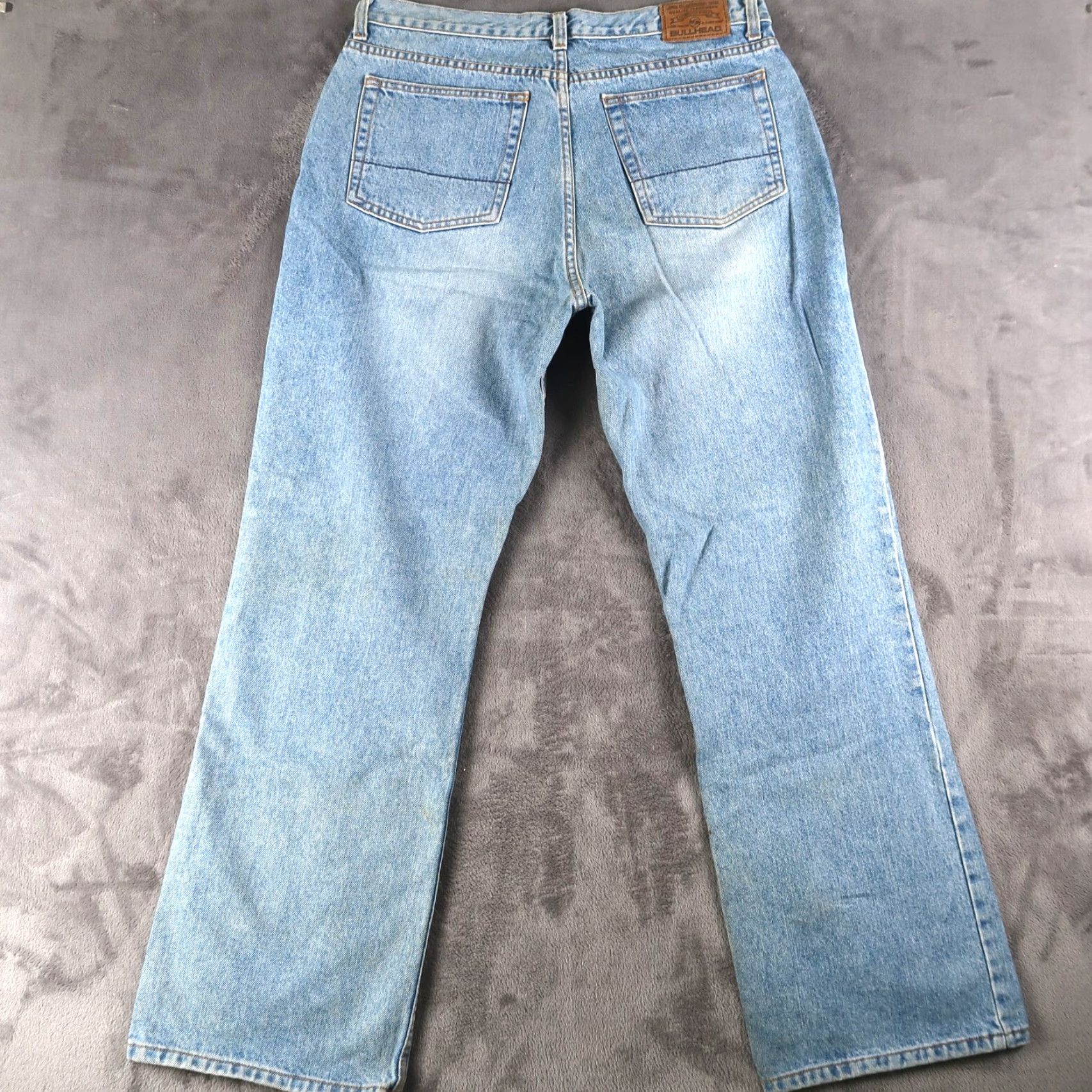 Denime VINTAGE Bullhead Jeans Men 34x31.75 Wide-Leg Denim Blue 90s Boho Hip Hop Street USA Mens Size US 34 / EU 50 - 2 Thumbnail