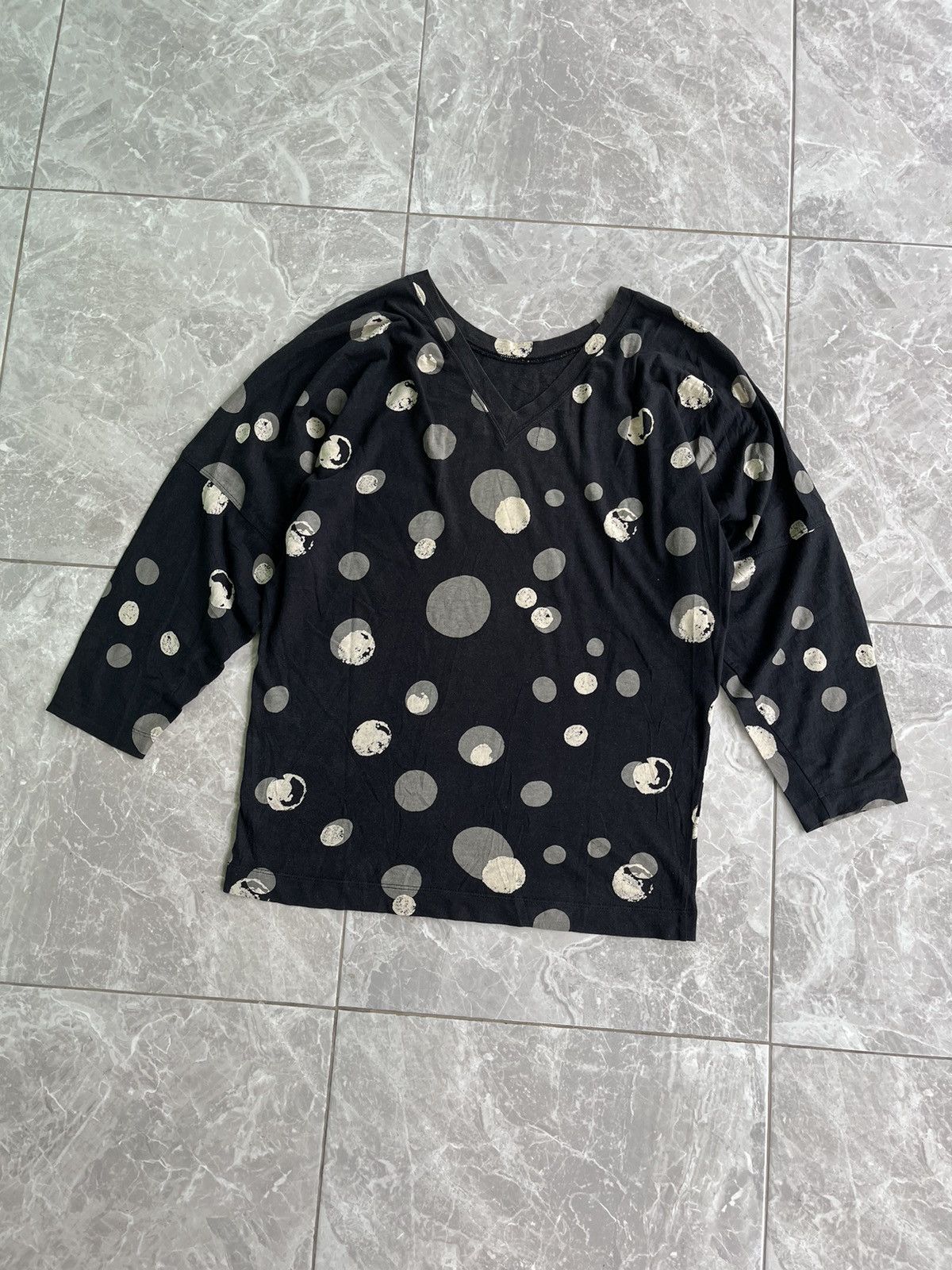 Issey Miyake Plantation By Issey Miyake Polkadot Longsleeve Size M / US 6-8 / IT 42-44 - 2 Thumbnail