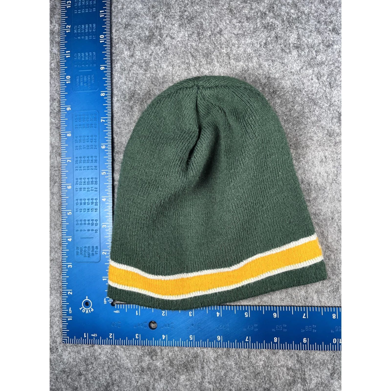 NFL NFL Green Bay Packers Beanie Hat Mens One Size Green Knit Striped Winter Sports Size ONE SIZE - 4 Thumbnail