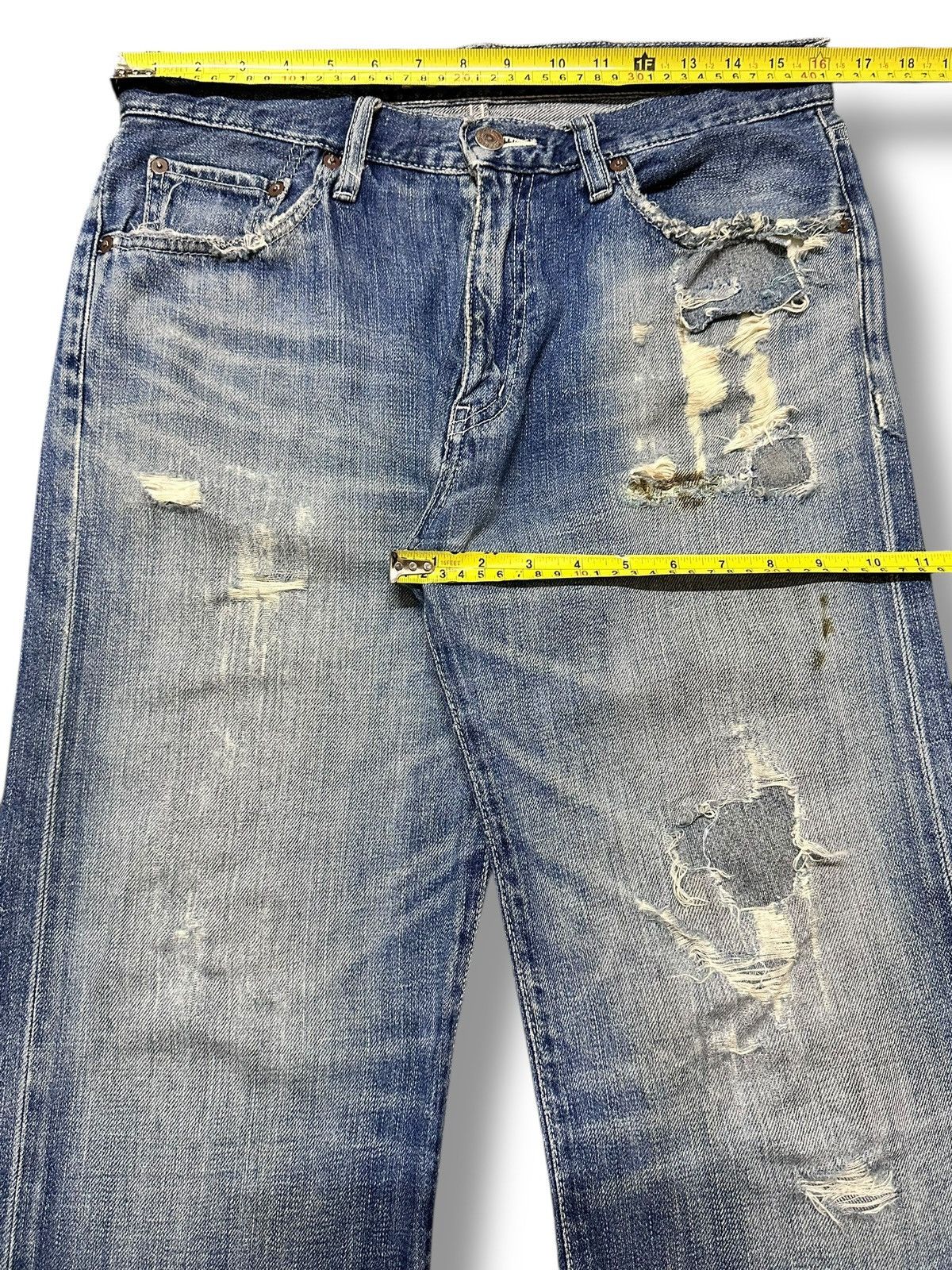 Japanese Brand Uniqlo Distressed Vintage Jeans With Baggy Loose Style Faded Size US 32 / EU 48 - 10 Thumbnail