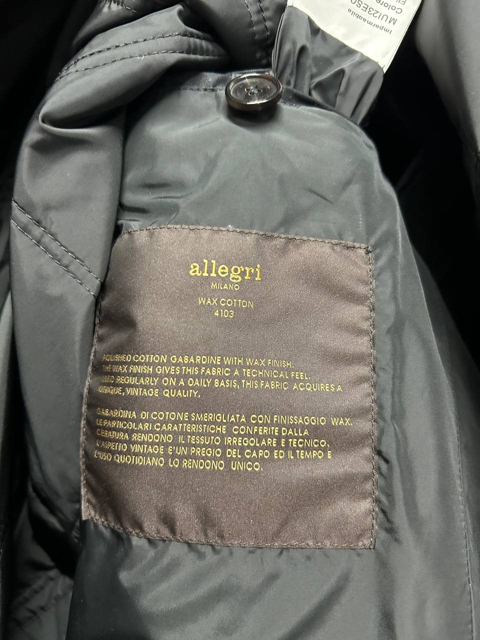Allegri Allegri Milano mens wax cotton jacket size 50 / L Size US L / EU 52-54 / 3 - 19 Thumbnail