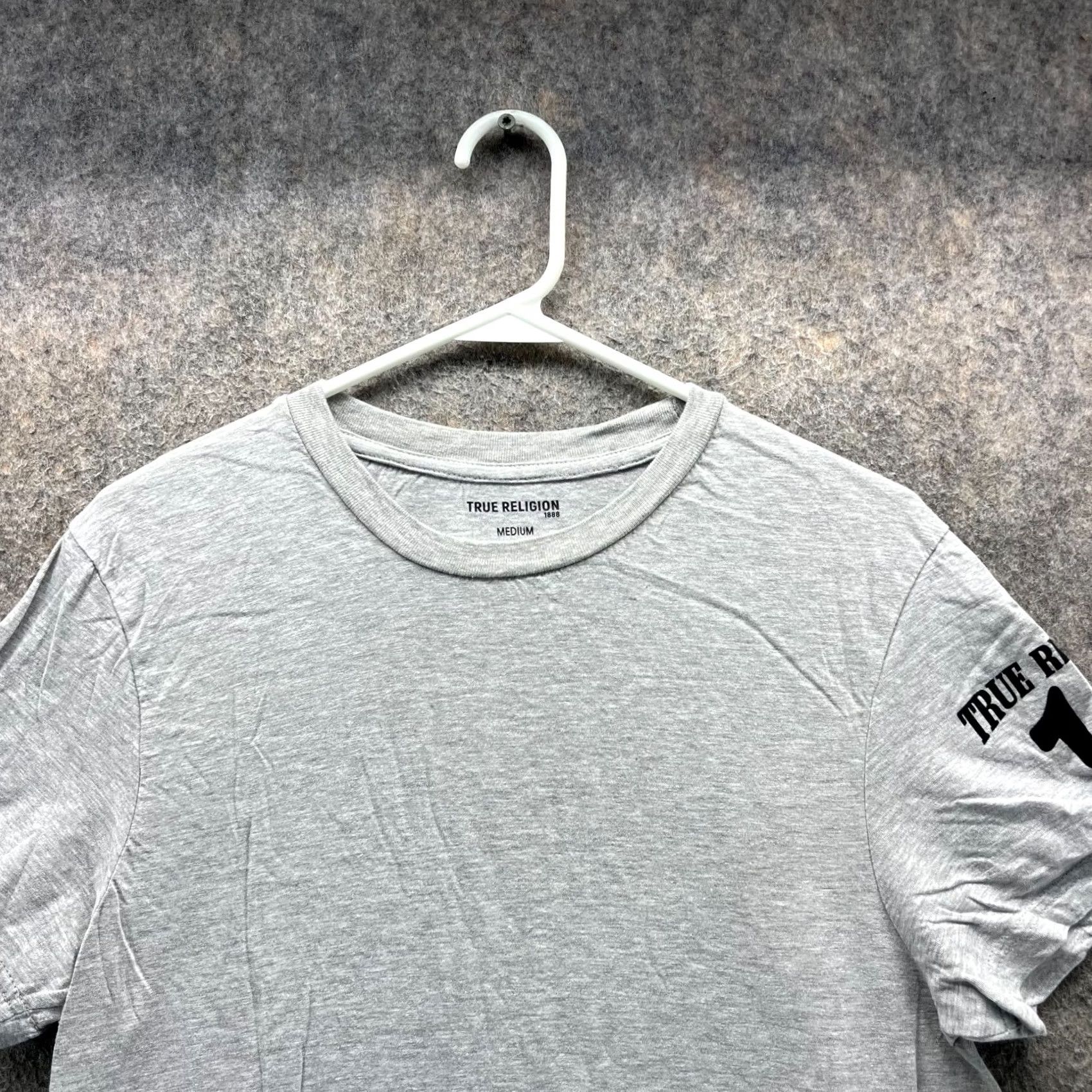 True Religion True Religion Shirt Men Medium Adult Gray Black Casual Tee Crewneck Horse Shoe Size US M / EU 48-50 / 2 - 7 Thumbnail
