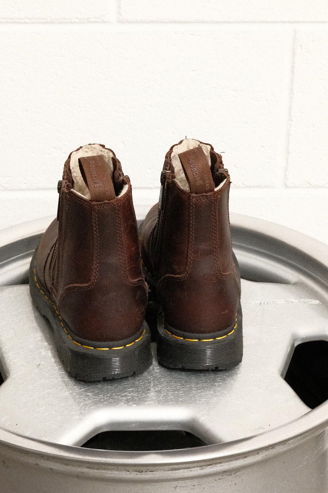 Dr. Martens Dr. Martens Brown Leather Zip-Up Ankle Boots Size US 9 / EU 42 - 3 Thumbnail