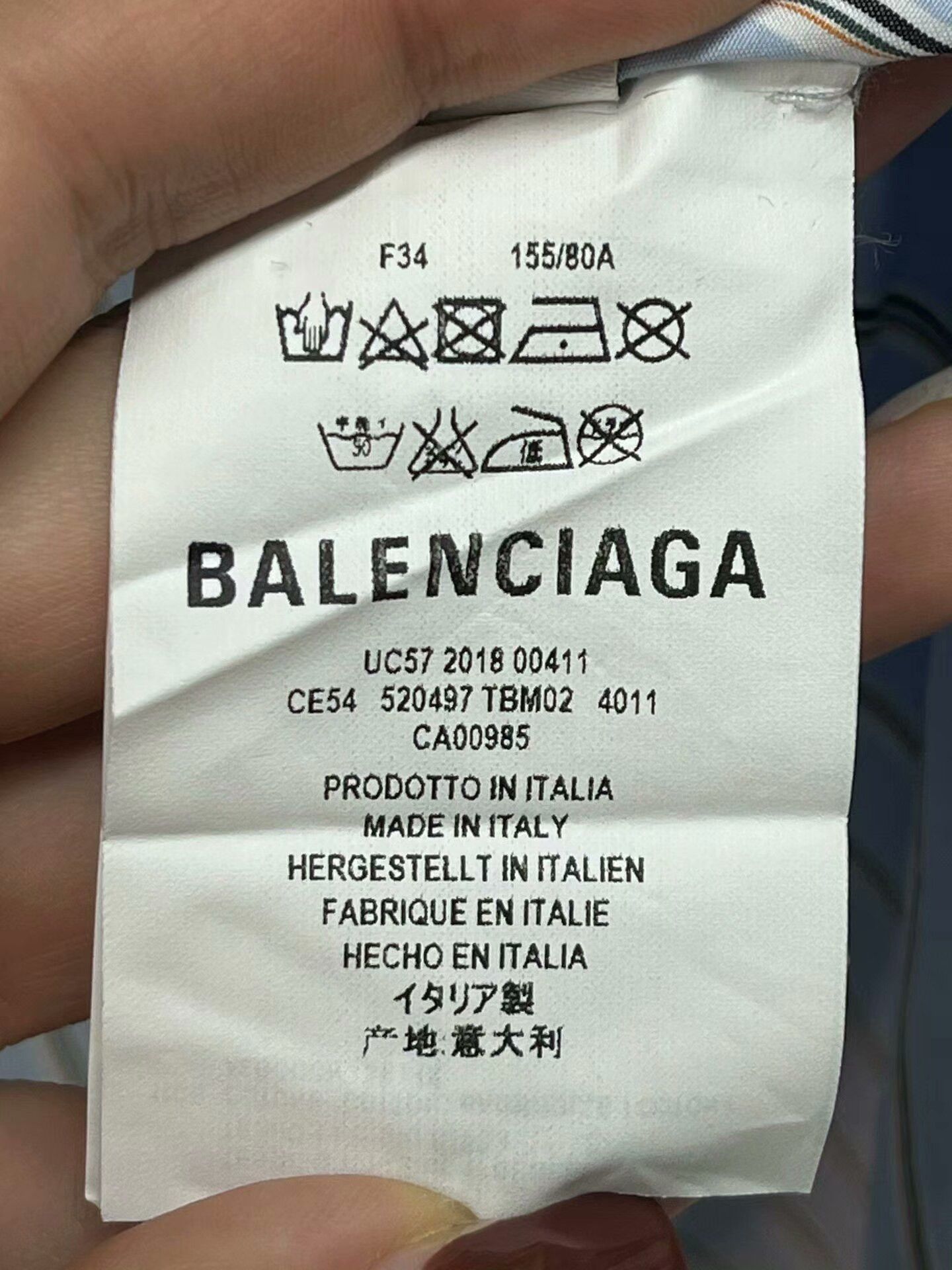 Balenciaga balenciaga blue striped logo long shirt Size US S / EU 44-46 / 1 - 5 Thumbnail
