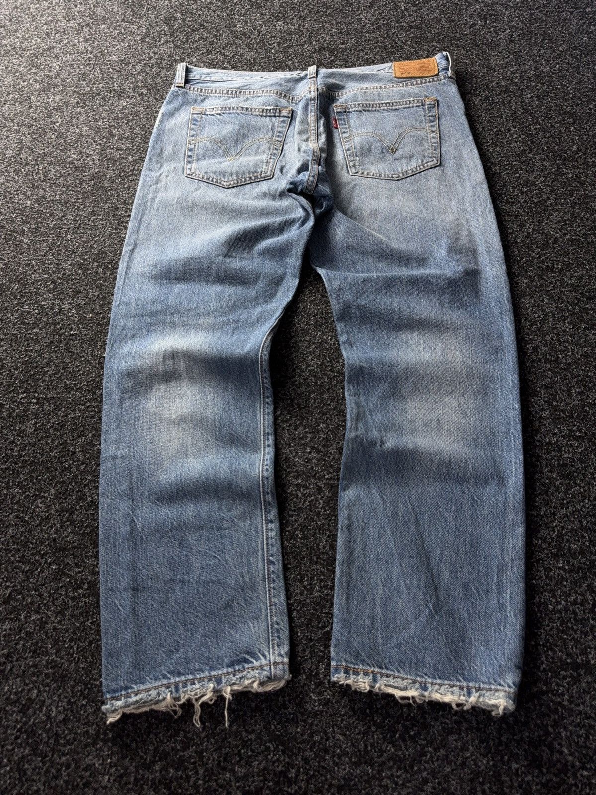 Levi's Vintage Clothing 00s 501 Levi’s Distressed Denim Pants Y2K Size US 34 / EU 50 - 9 Thumbnail