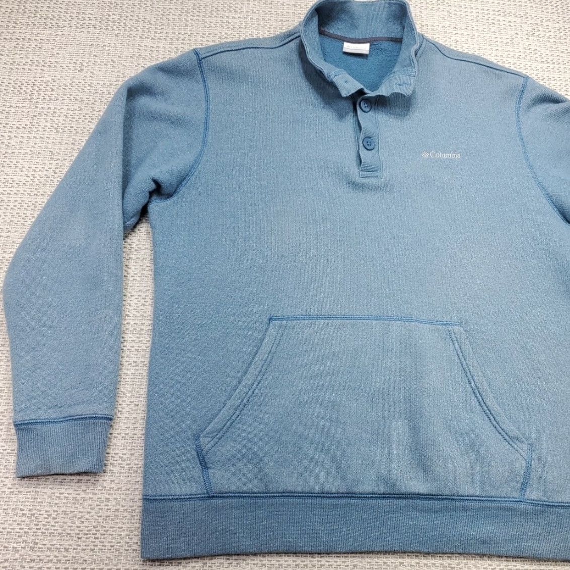 Vintage VINTAGE Columbia Pullover Sweater Mens XL Long Sleeve Henley Front Pocket Mock Size US XL / EU 56 / 4 - 3 Thumbnail