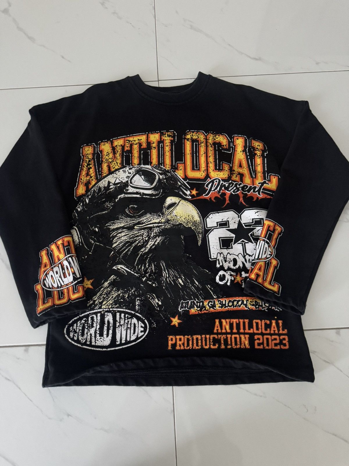 Other Anti Local Black Orange Worldwide L/S Shirt Size US M / EU 48-50 / 2 - 1 Thumbnail