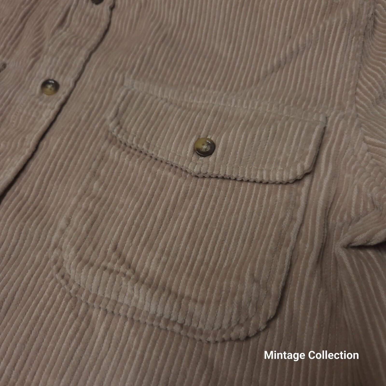 Reiss REISS Bonucci Corduroy Twin Pocket Beige Long sleeve Shirt M Size US M / EU 48-50 / 2 - 4 Thumbnail