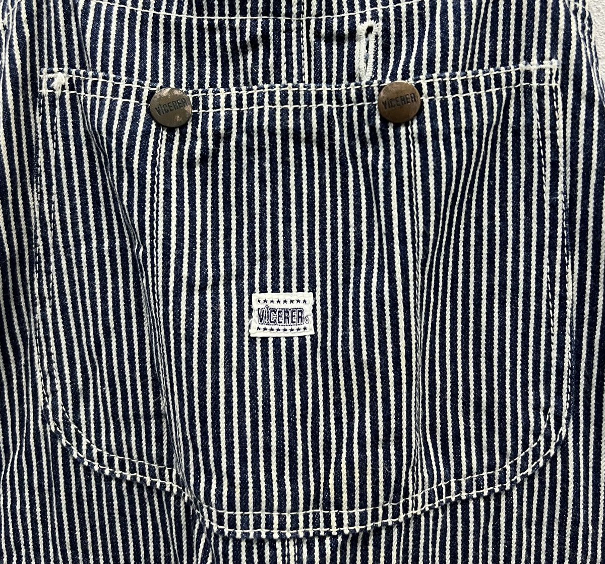 Japanese Brand × Vintage Vintage Vicerer Striped Denim Overalls - Size M Size US 31 - 5 Thumbnail