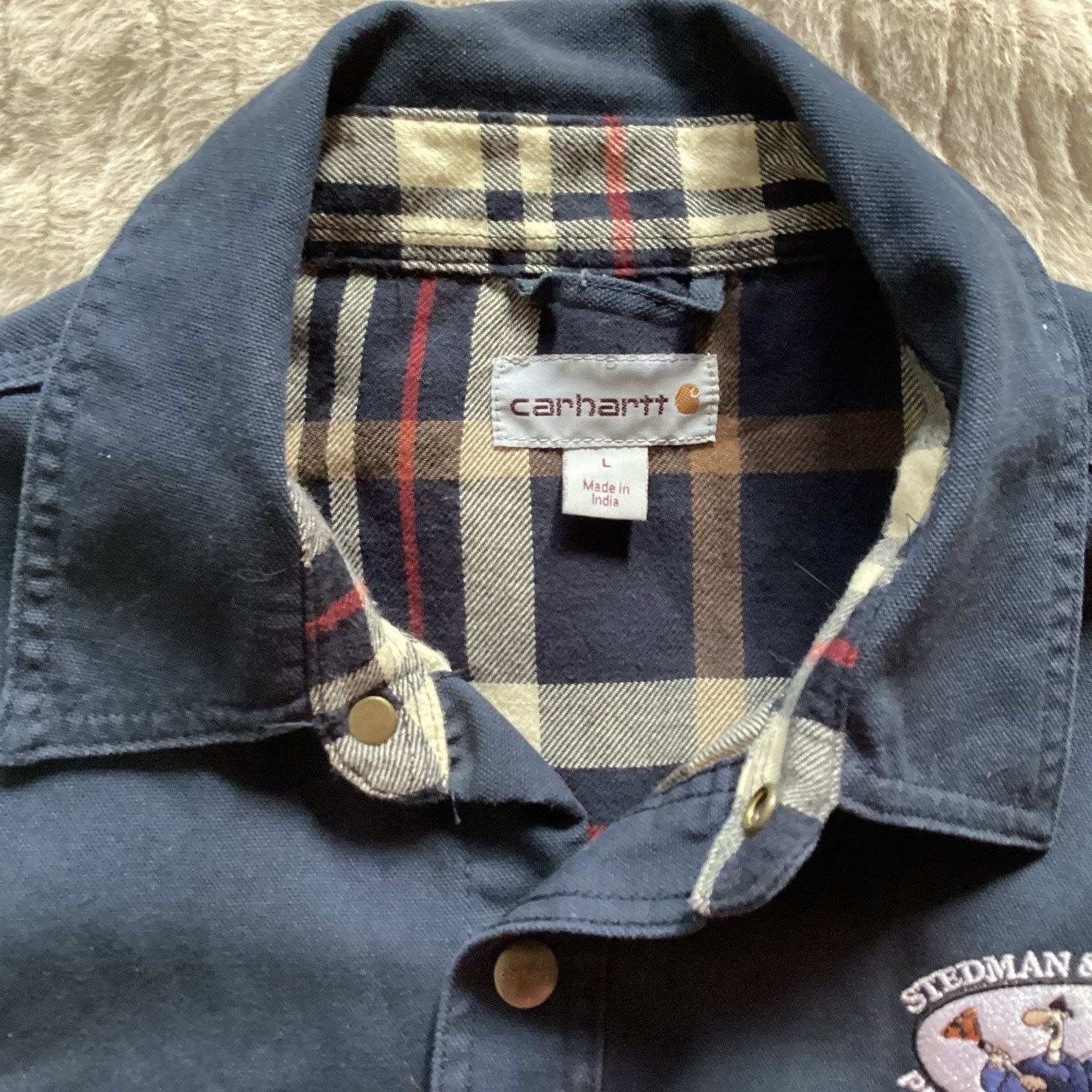 Carhartt Carhartt Men’s Chore Coat Shacket Large Navy Blanket Lined Size US L / EU 52-54 / 3 - 5 Thumbnail