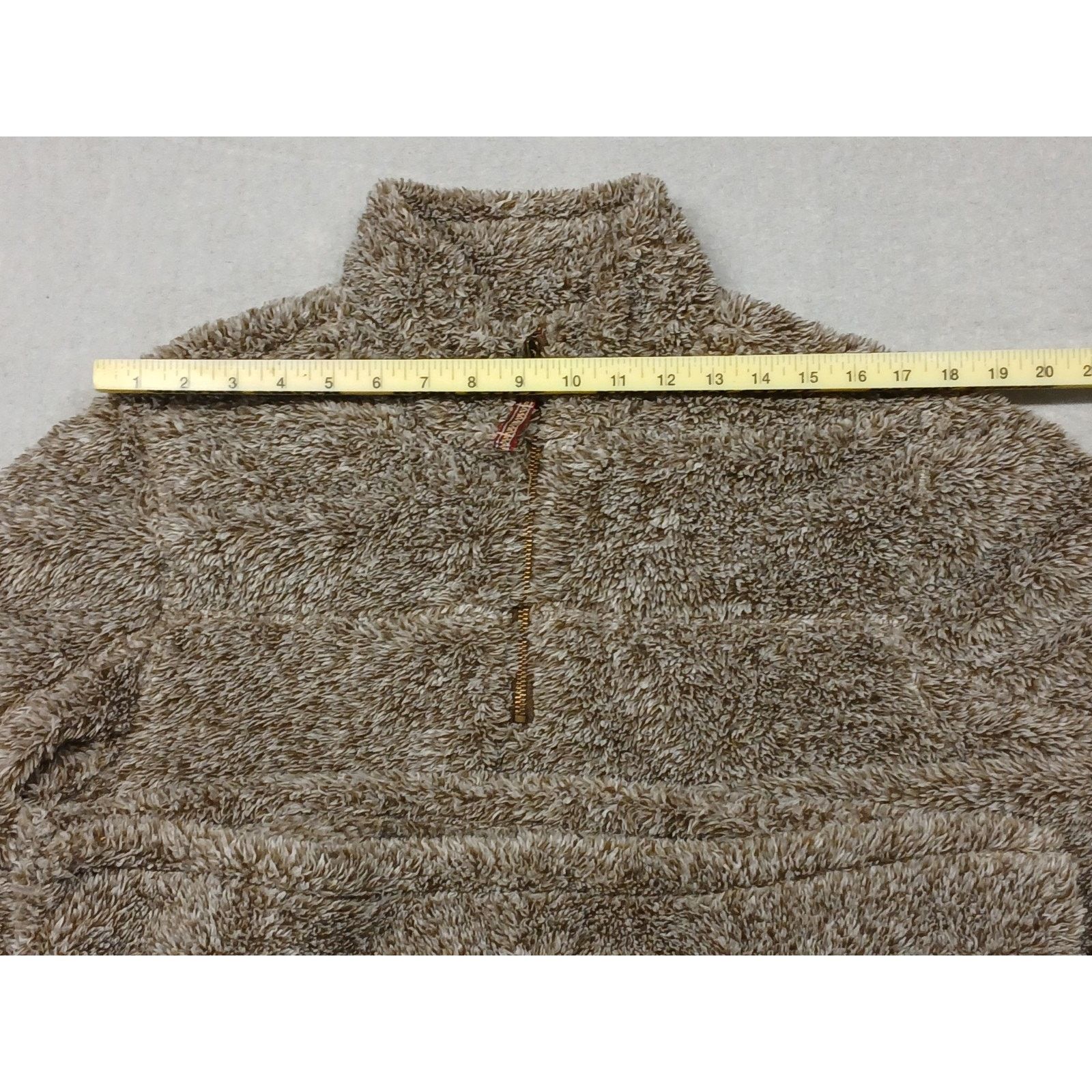 Other Alpine Sherpa (Medium) Brown Quarter Zip Pullover Sweatshirt Size M / US 6-8 / IT 42-44 - 4 Thumbnail